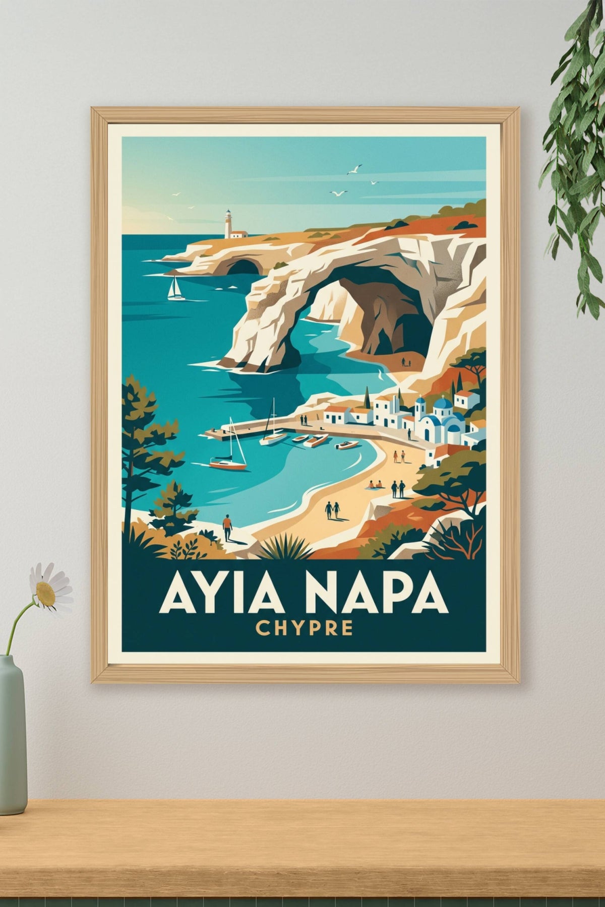 Affiche d'Ayia Napa, port de Chypre