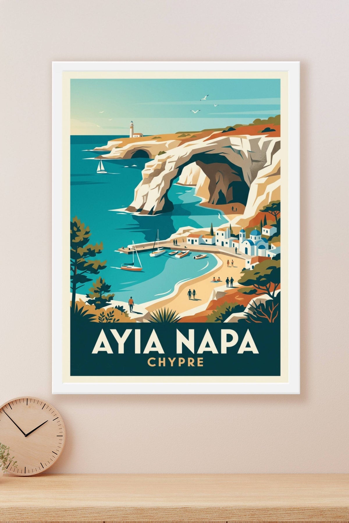 Affiche d'Ayia Napa, port de Chypre