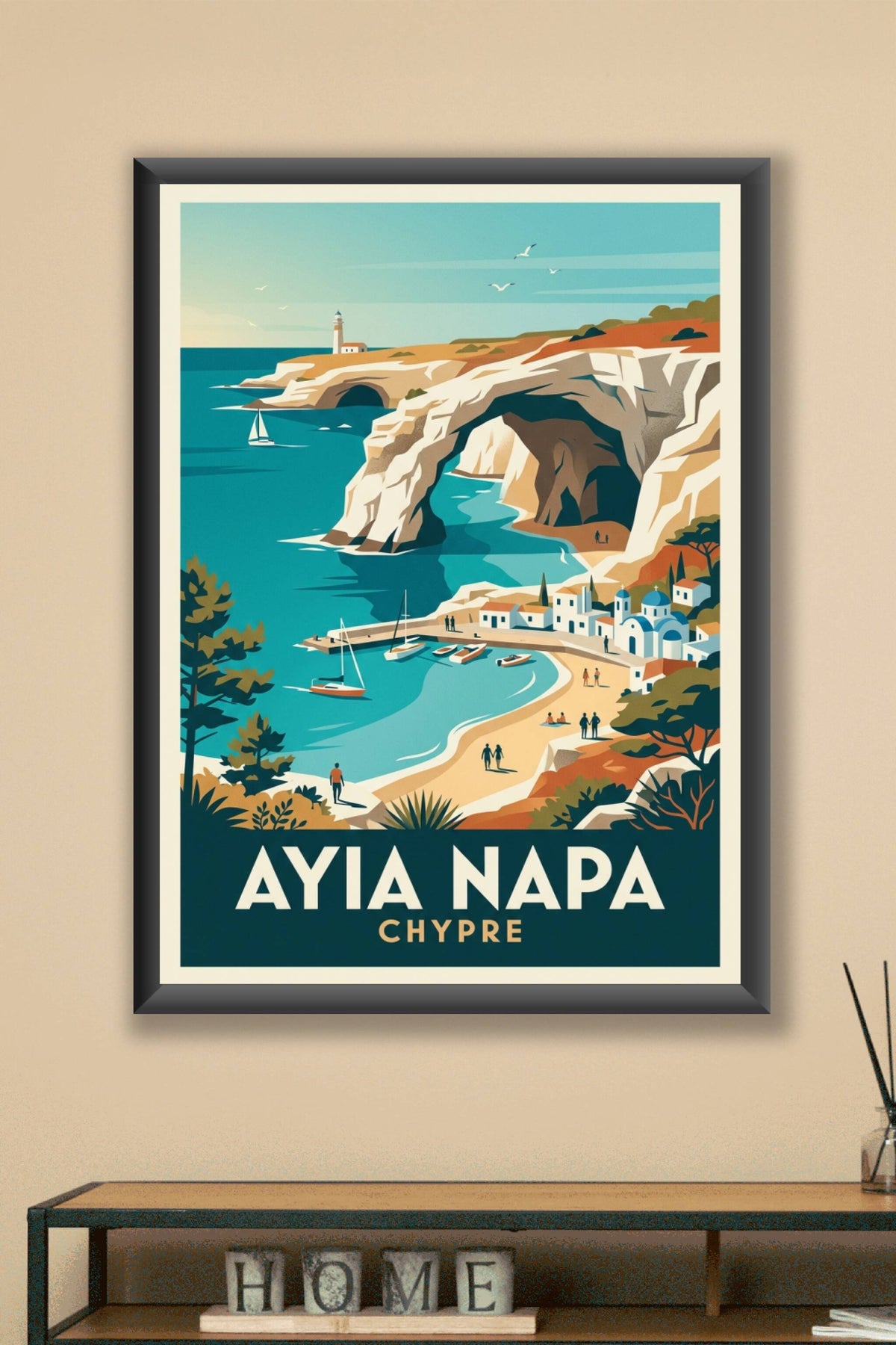 Affiche d'Ayia Napa, port de Chypre