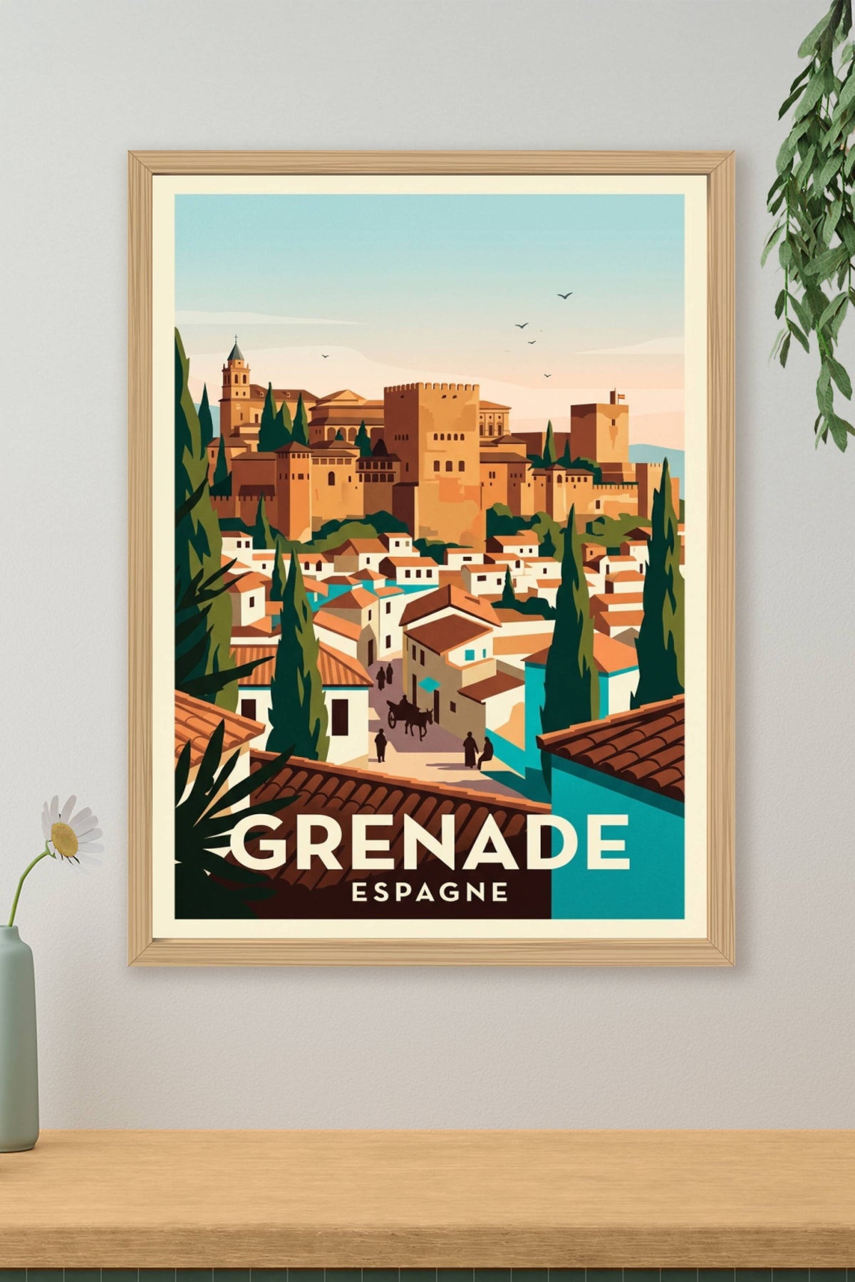Affiche de Grenade, Alhambra et Albaicín