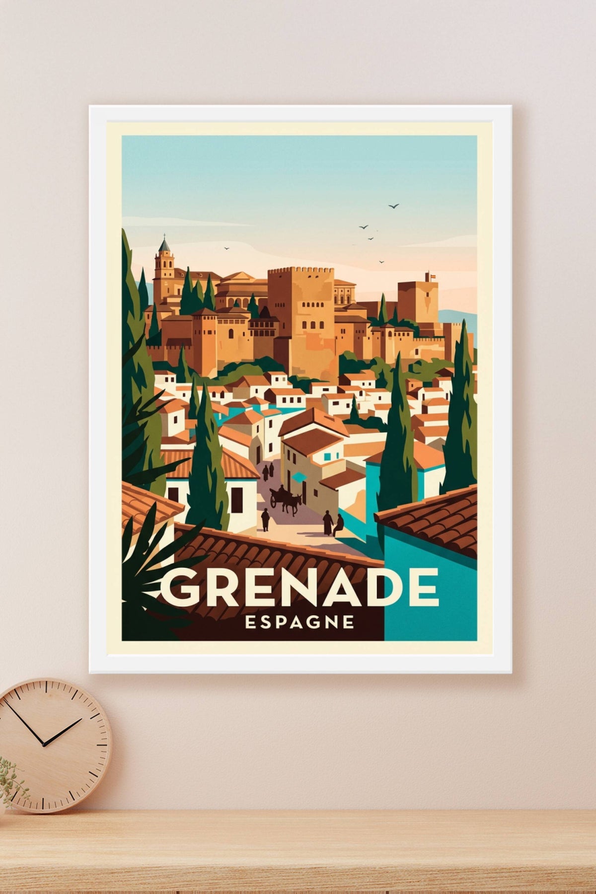 Affiche de Grenade, Alhambra et Albaicín