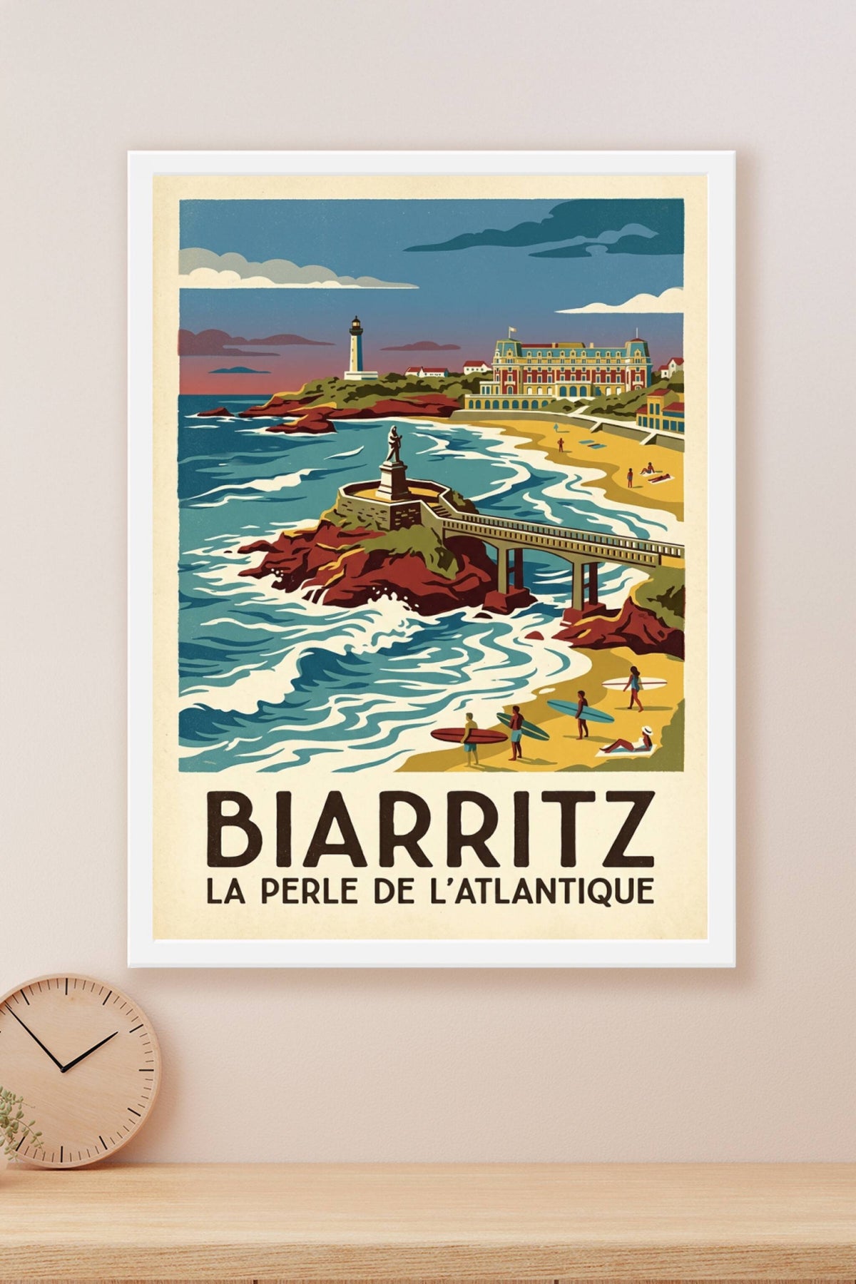 Affiche Biarritz, poster vintage Côte Basque