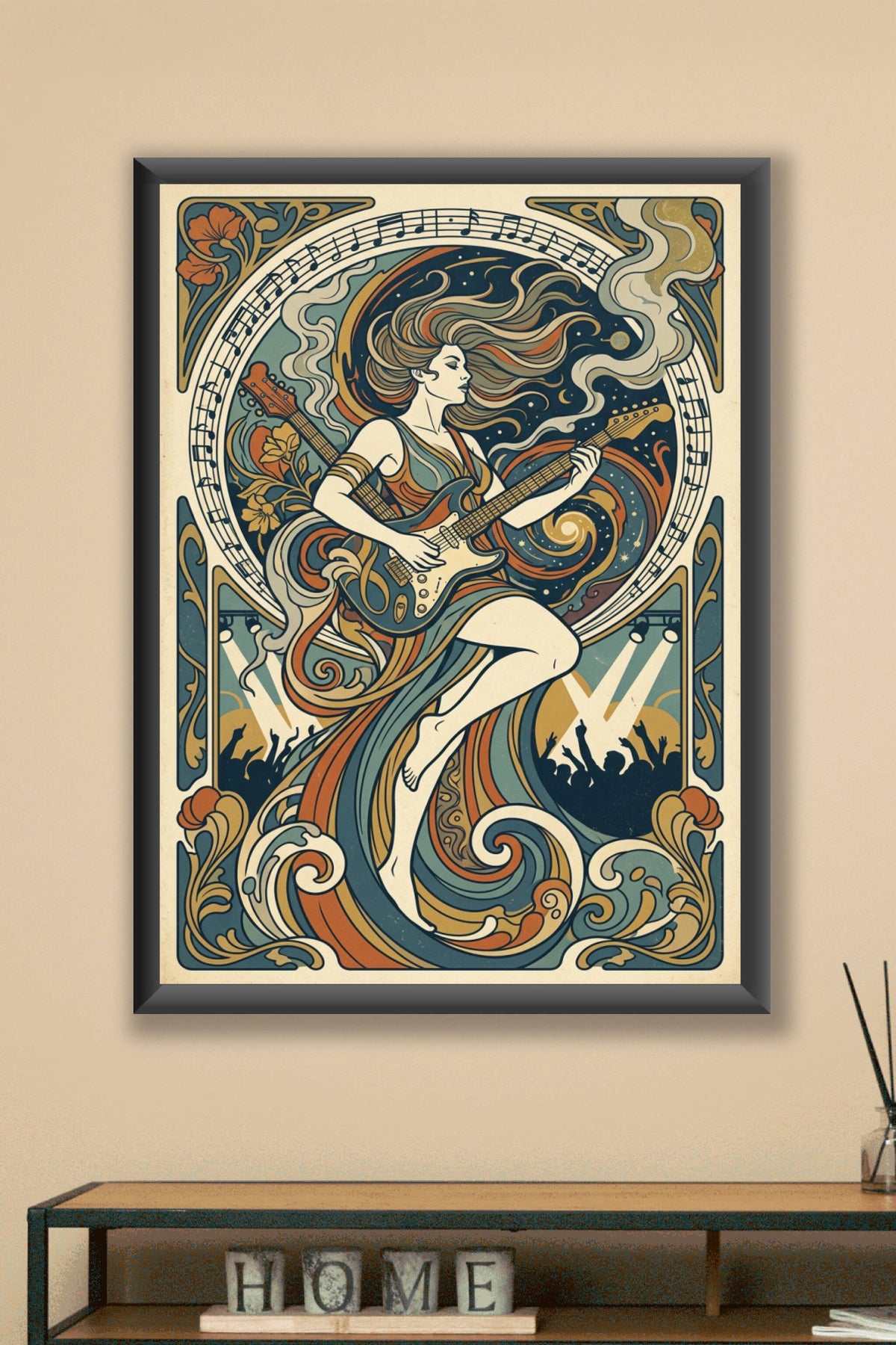 Affiche rock vintage, poster de concert