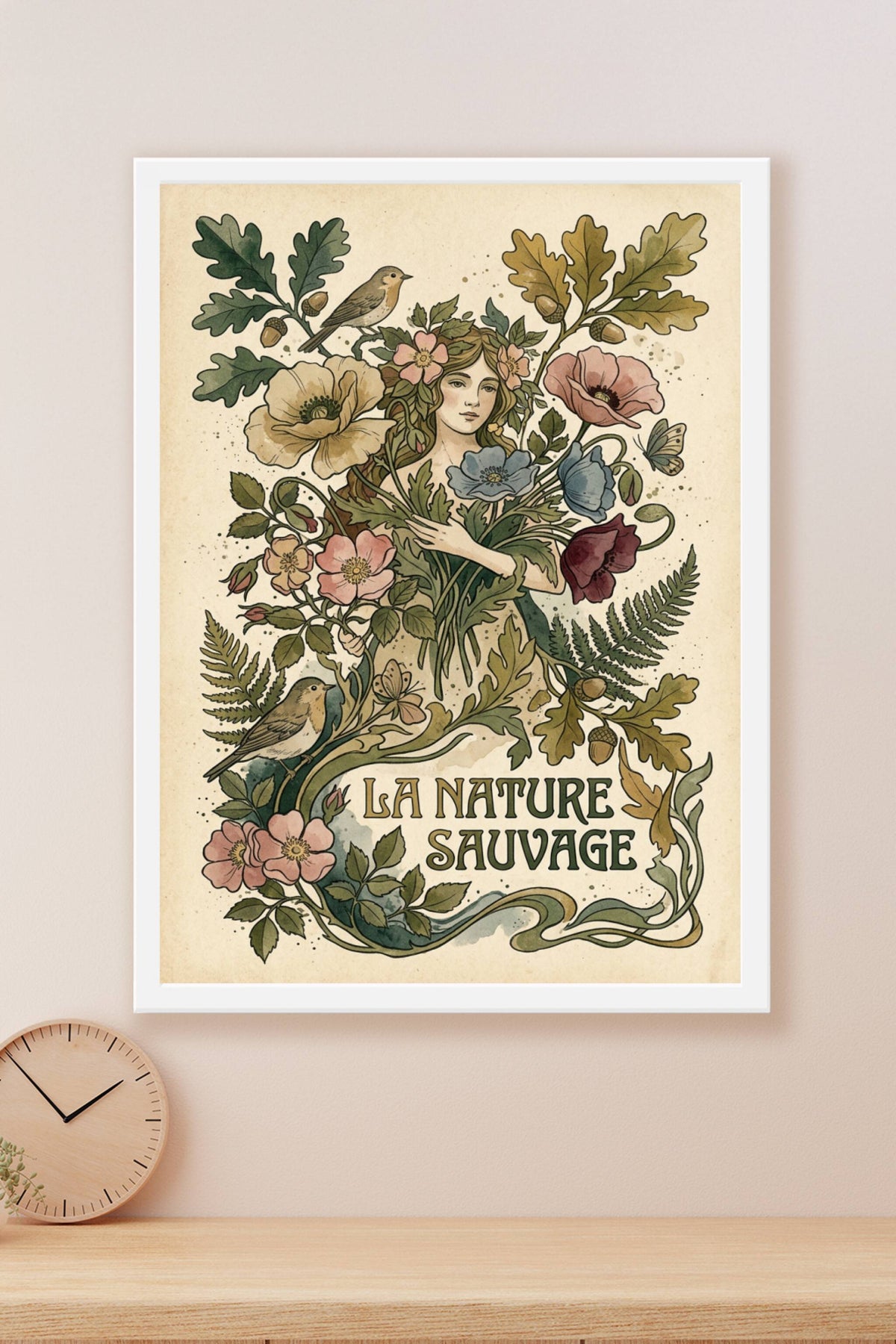 Affiche La Nature Sauvage, style vintage