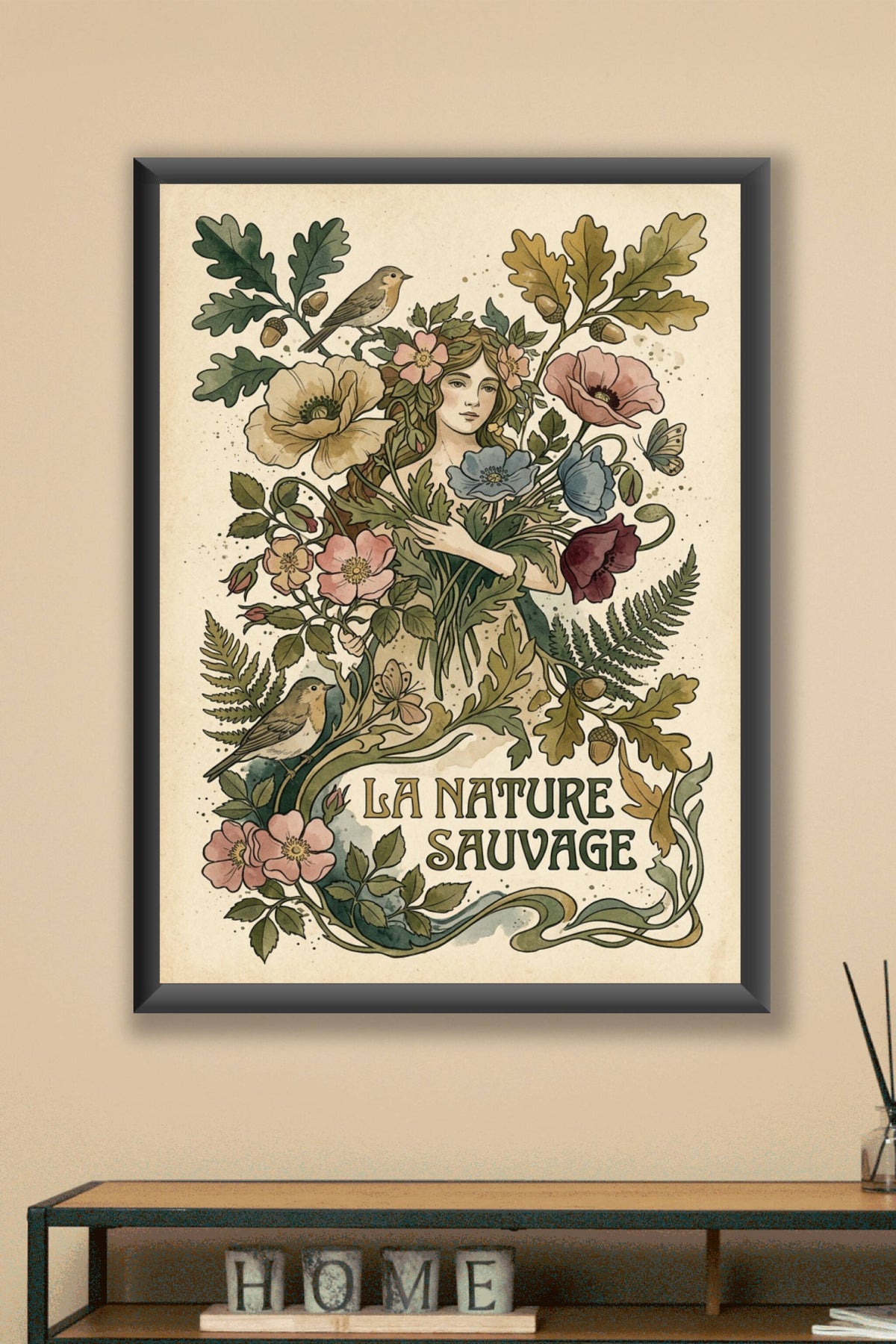 Affiche La Nature Sauvage, style vintage