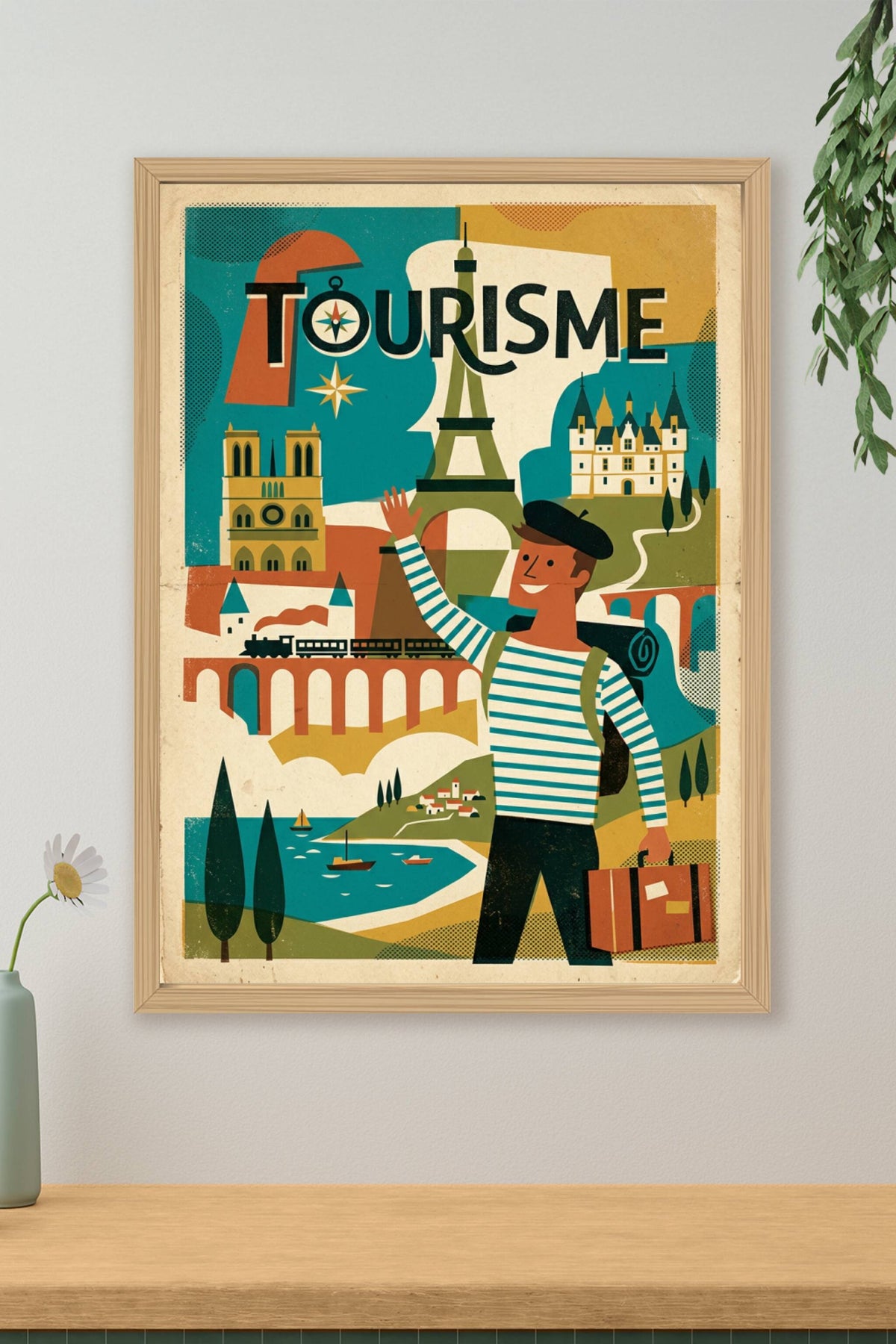 Affiche de France vintage, poster monuments