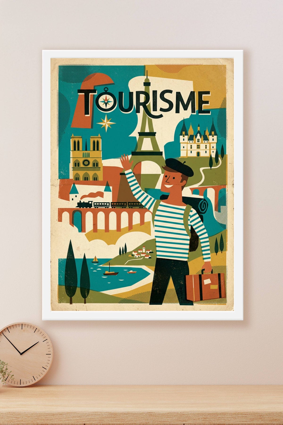 Affiche de France vintage, poster monuments