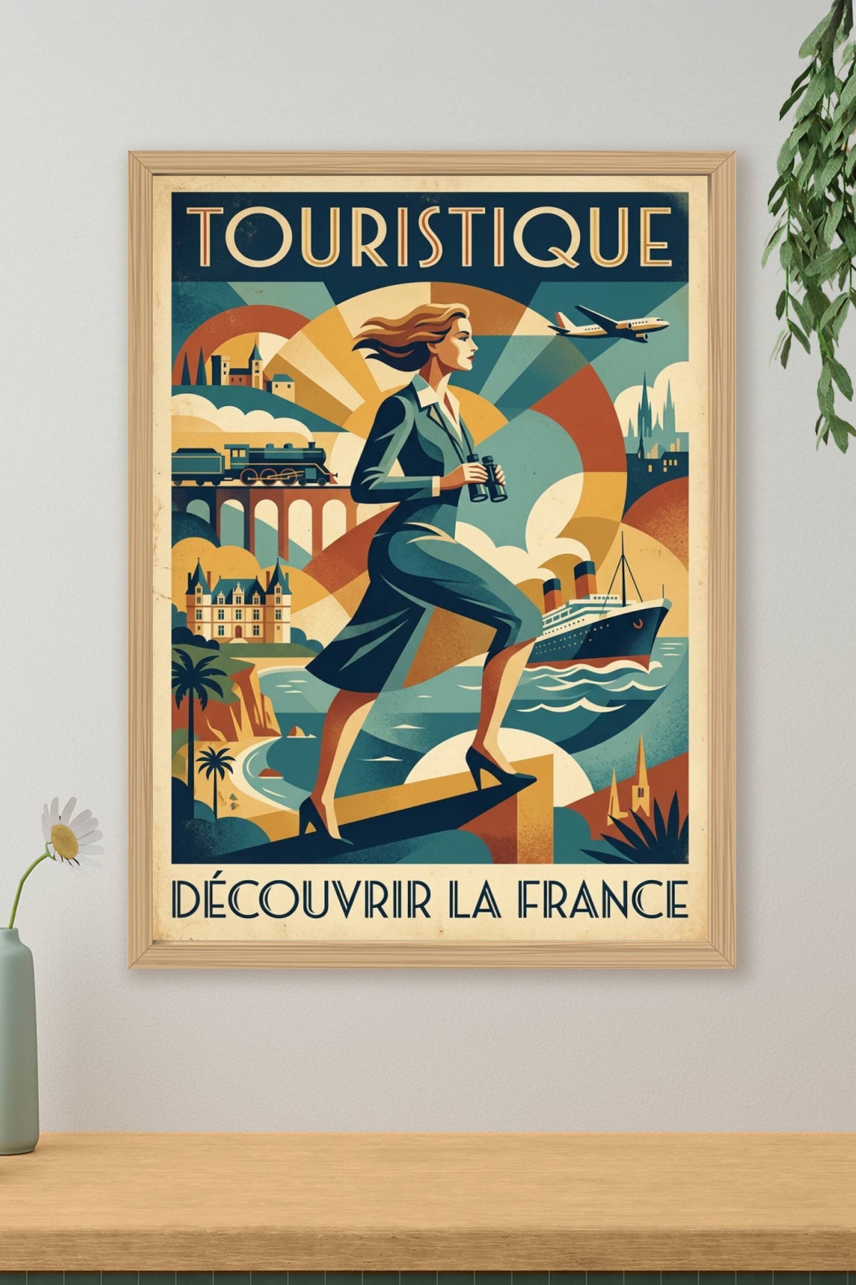 Affiche de France vintage, poster déco
