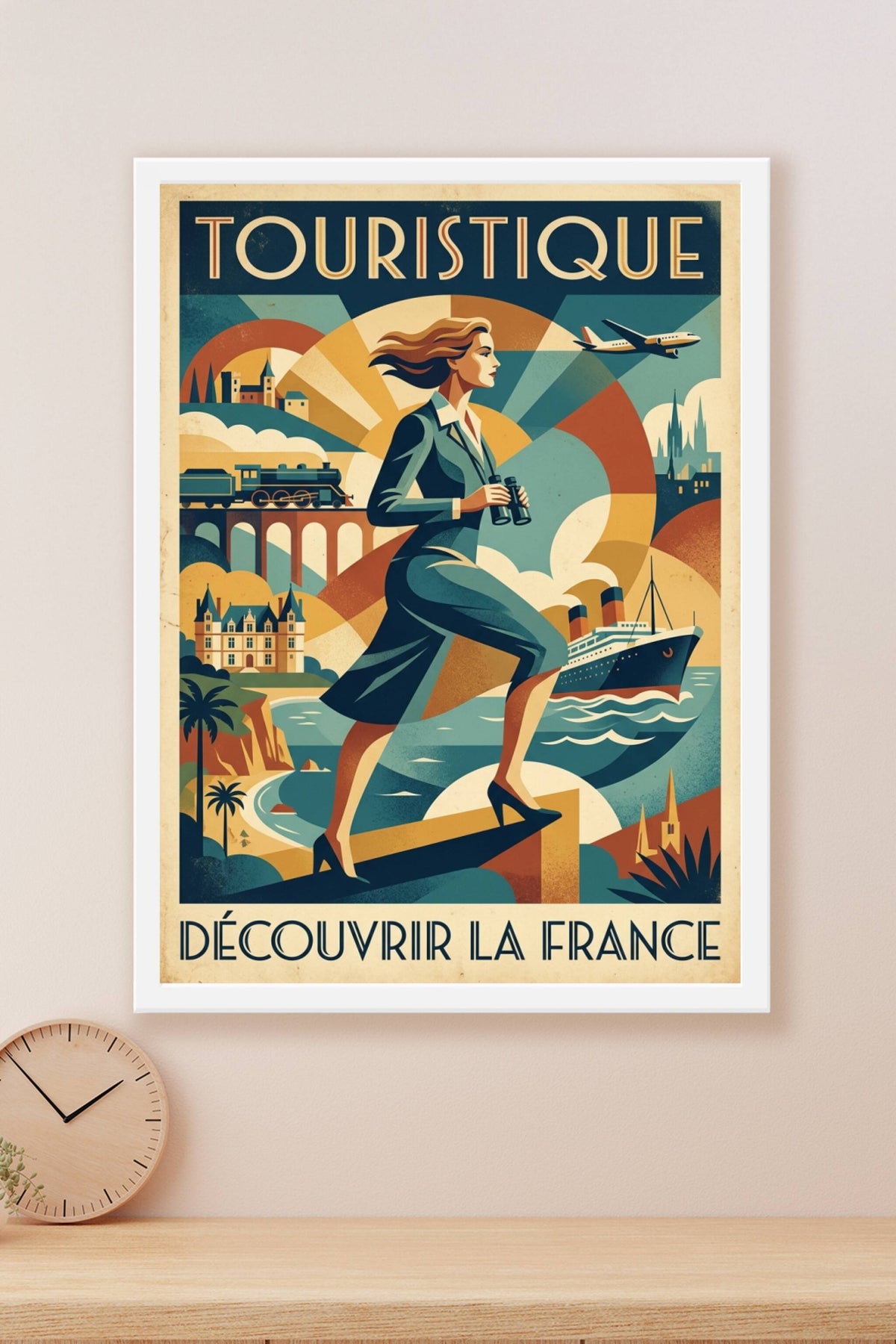 Affiche de France vintage, poster déco