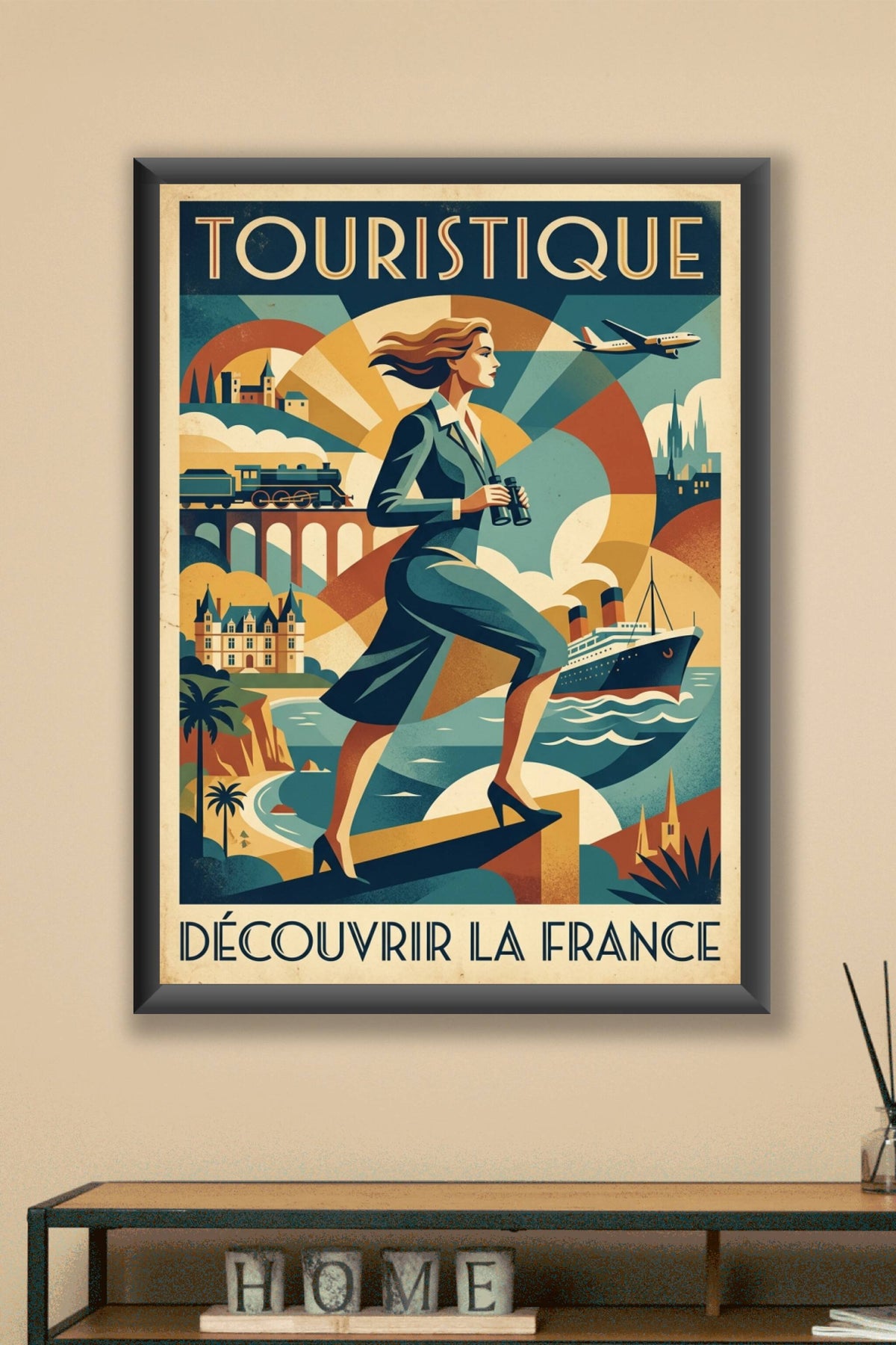 Affiche de France vintage, poster déco