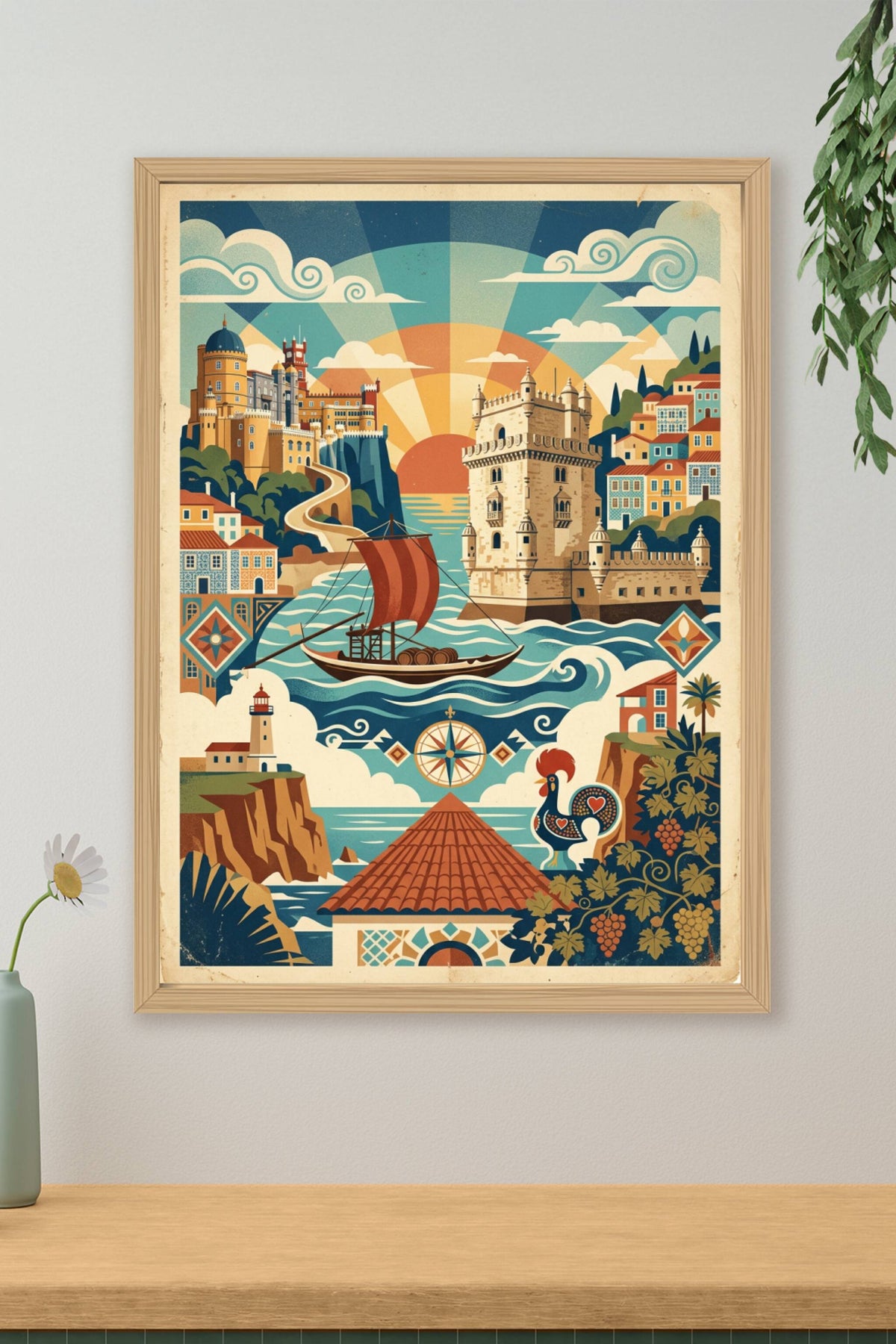 Affiche du Portugal, poster Palais de Pena