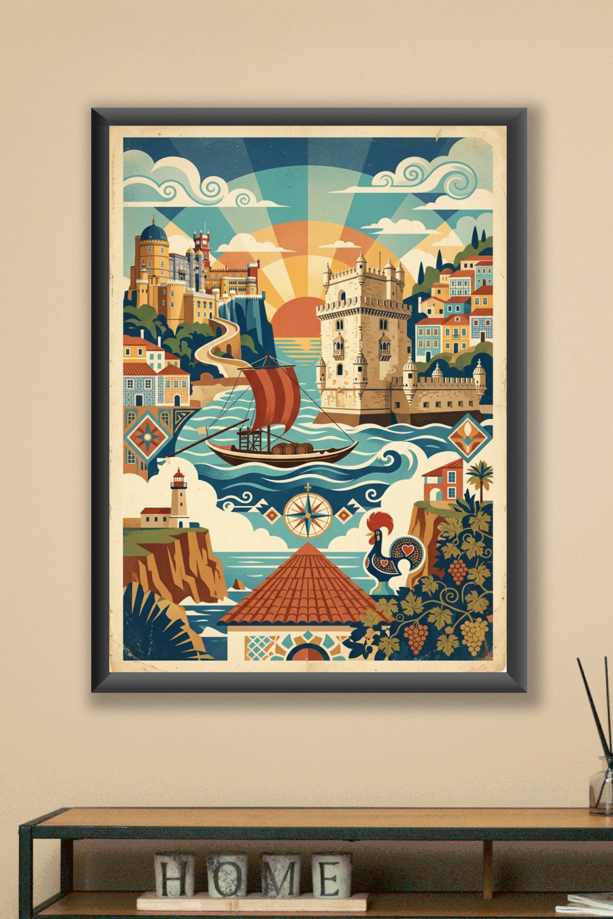 Affiche du Portugal, poster Palais de Pena