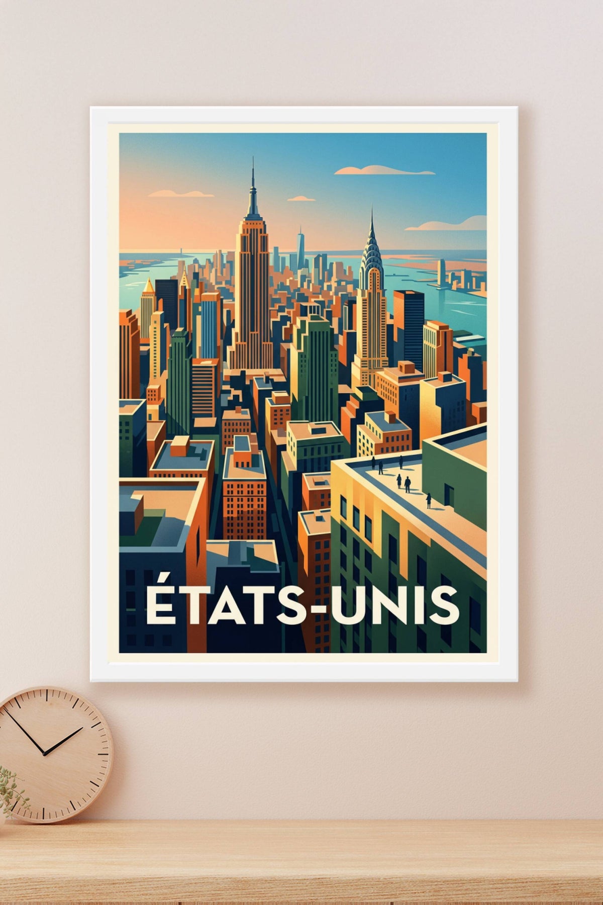 Affiche des États-Unis, gratte-ciel de New York