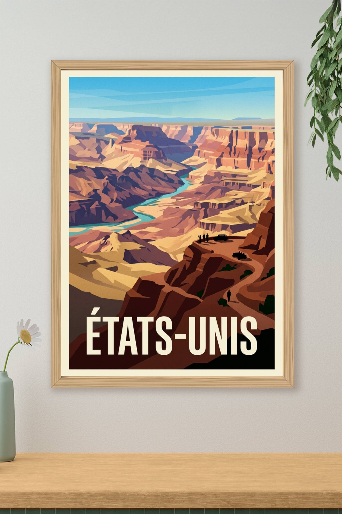 Affiche des États-Unis, Grand Canyon et Colorado