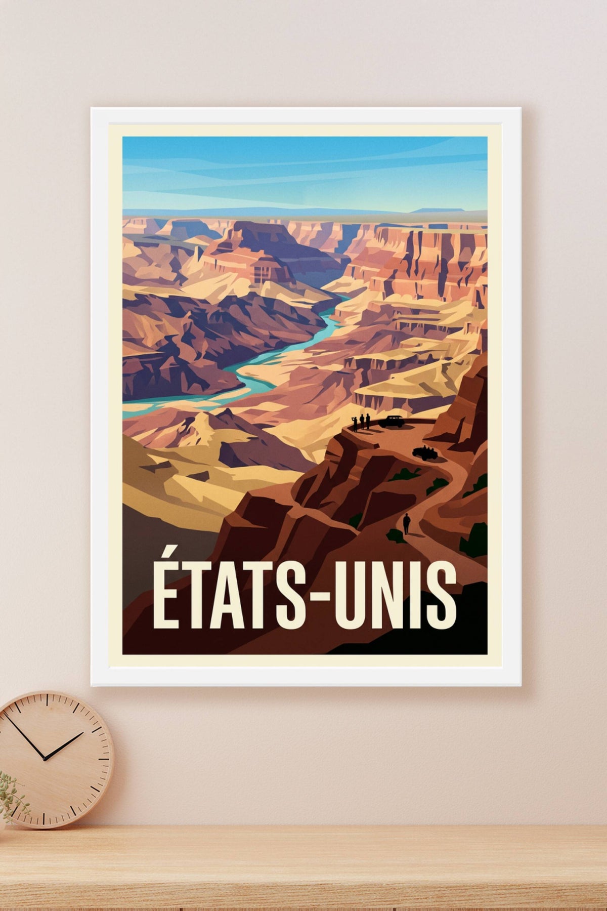 Affiche des États-Unis, Grand Canyon et Colorado