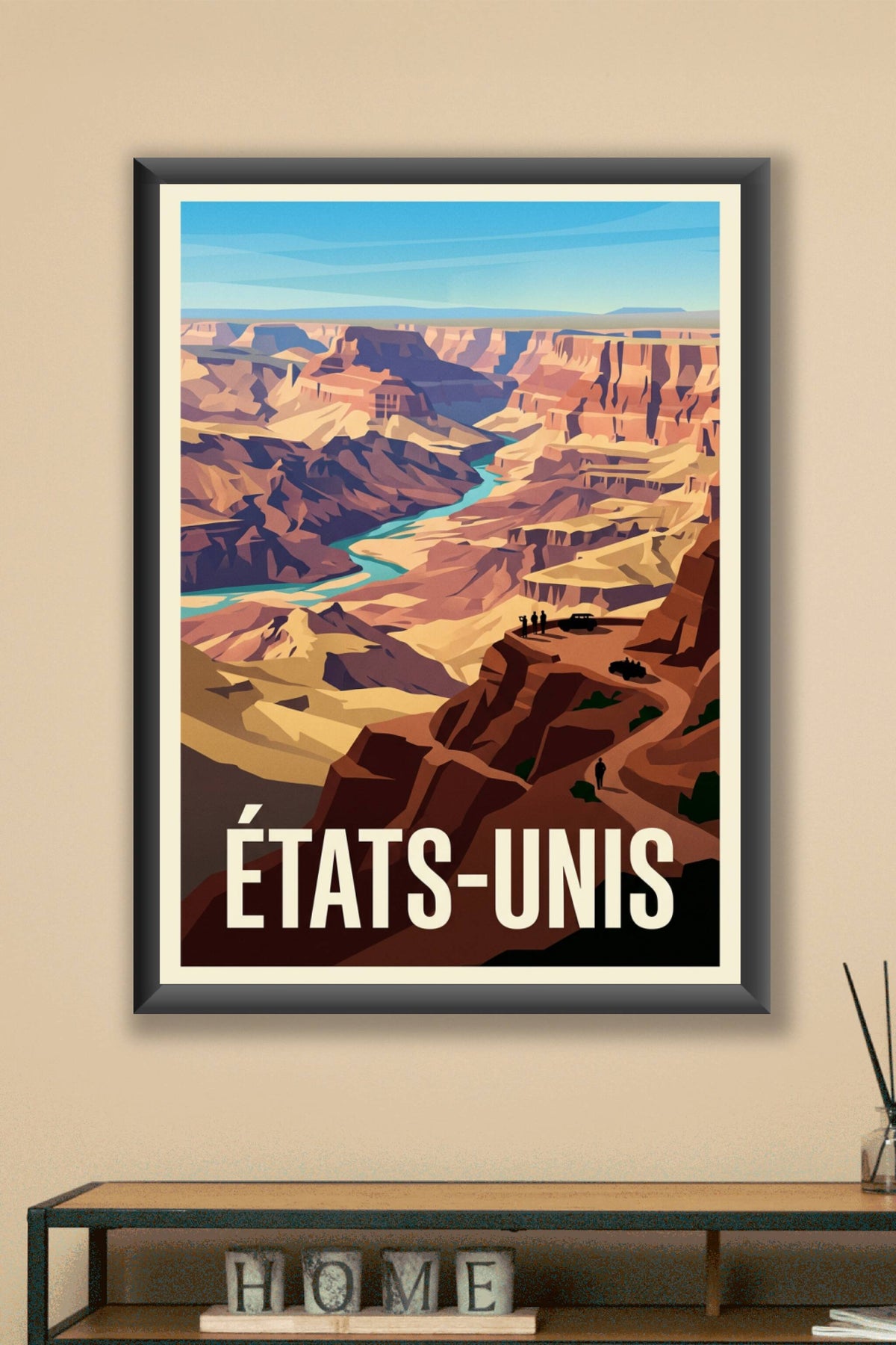 Affiche des États-Unis, Grand Canyon et Colorado