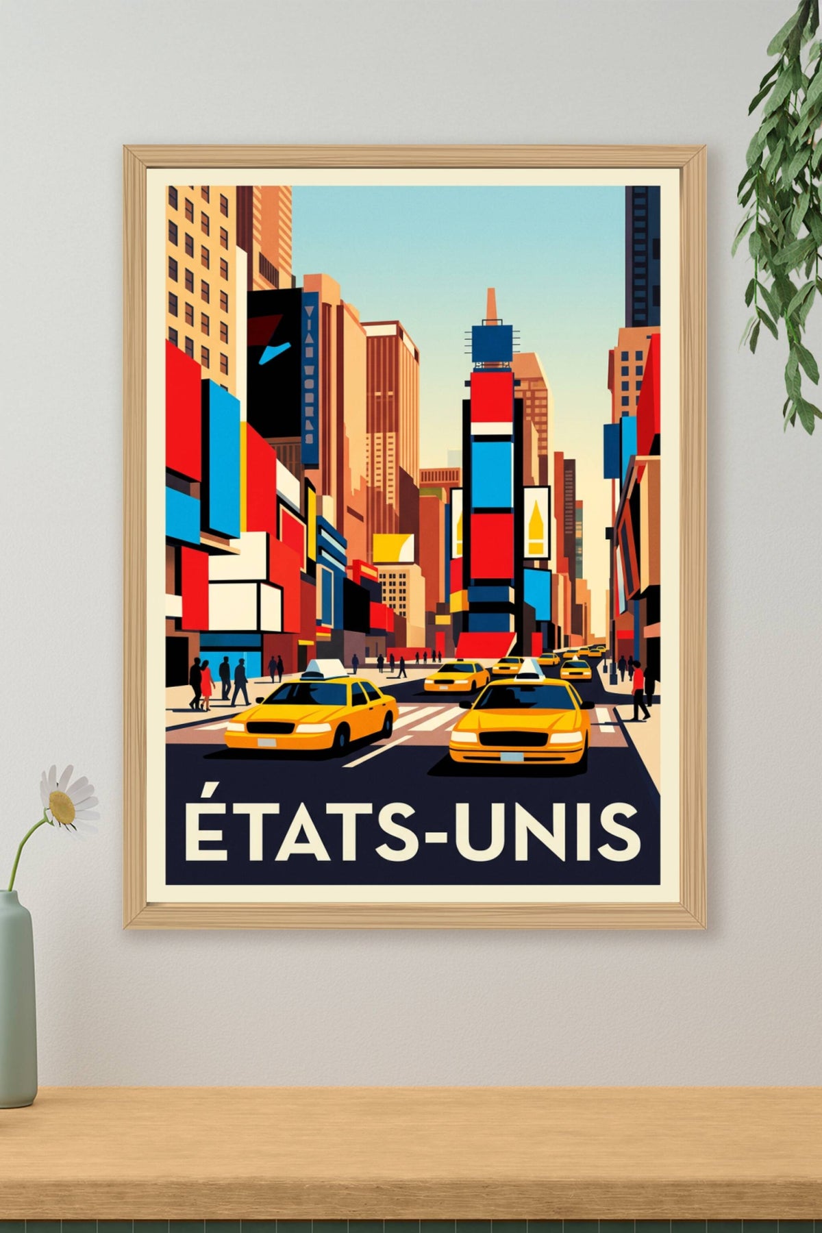 Affiche États-Unis, taxis de New York