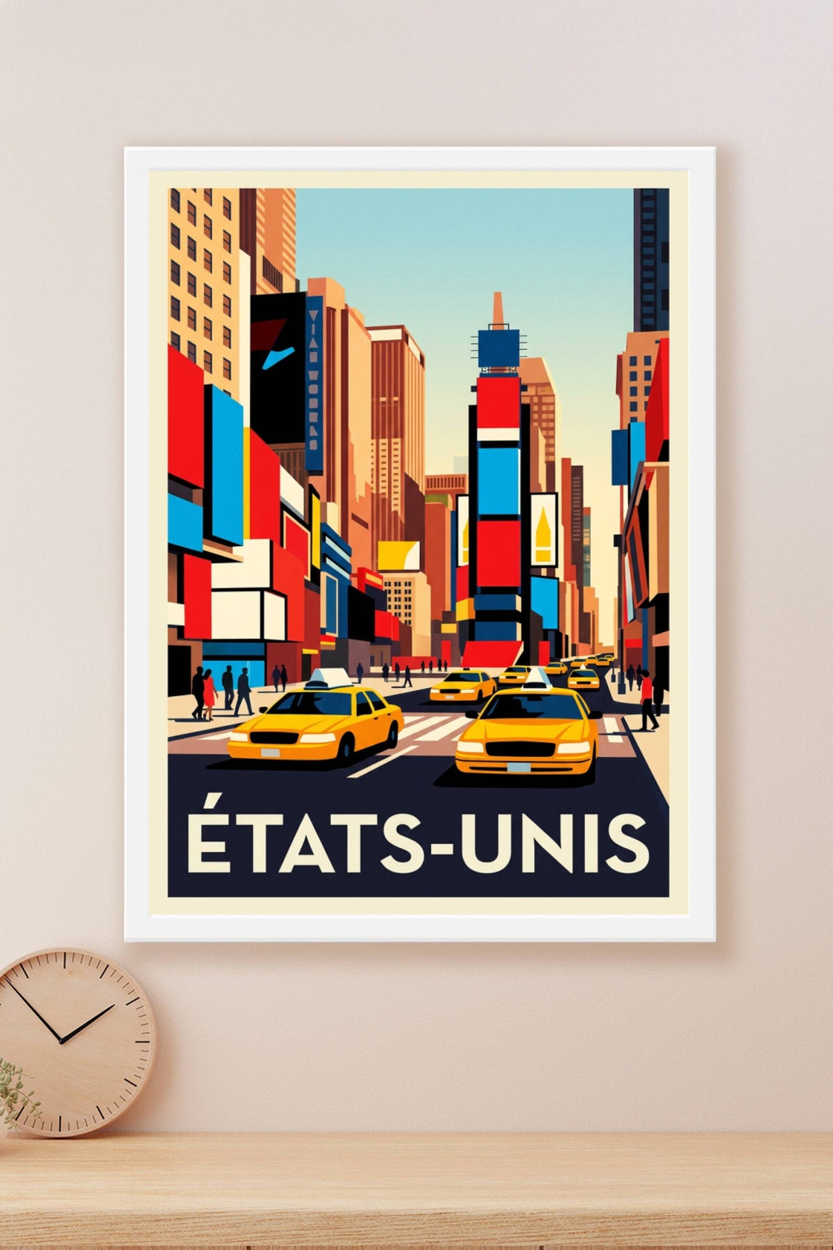 Affiche États-Unis, taxis de New York