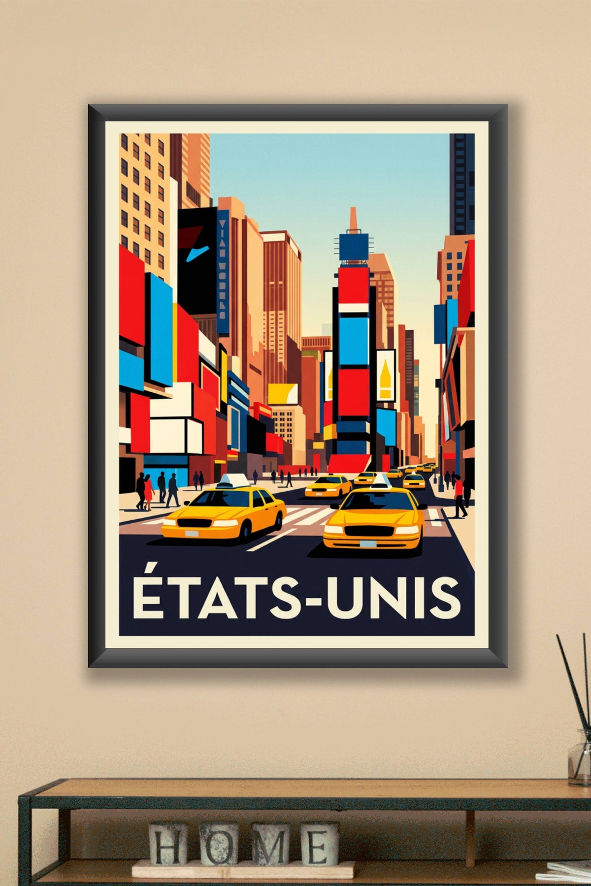 Affiche États-Unis, taxis de New York