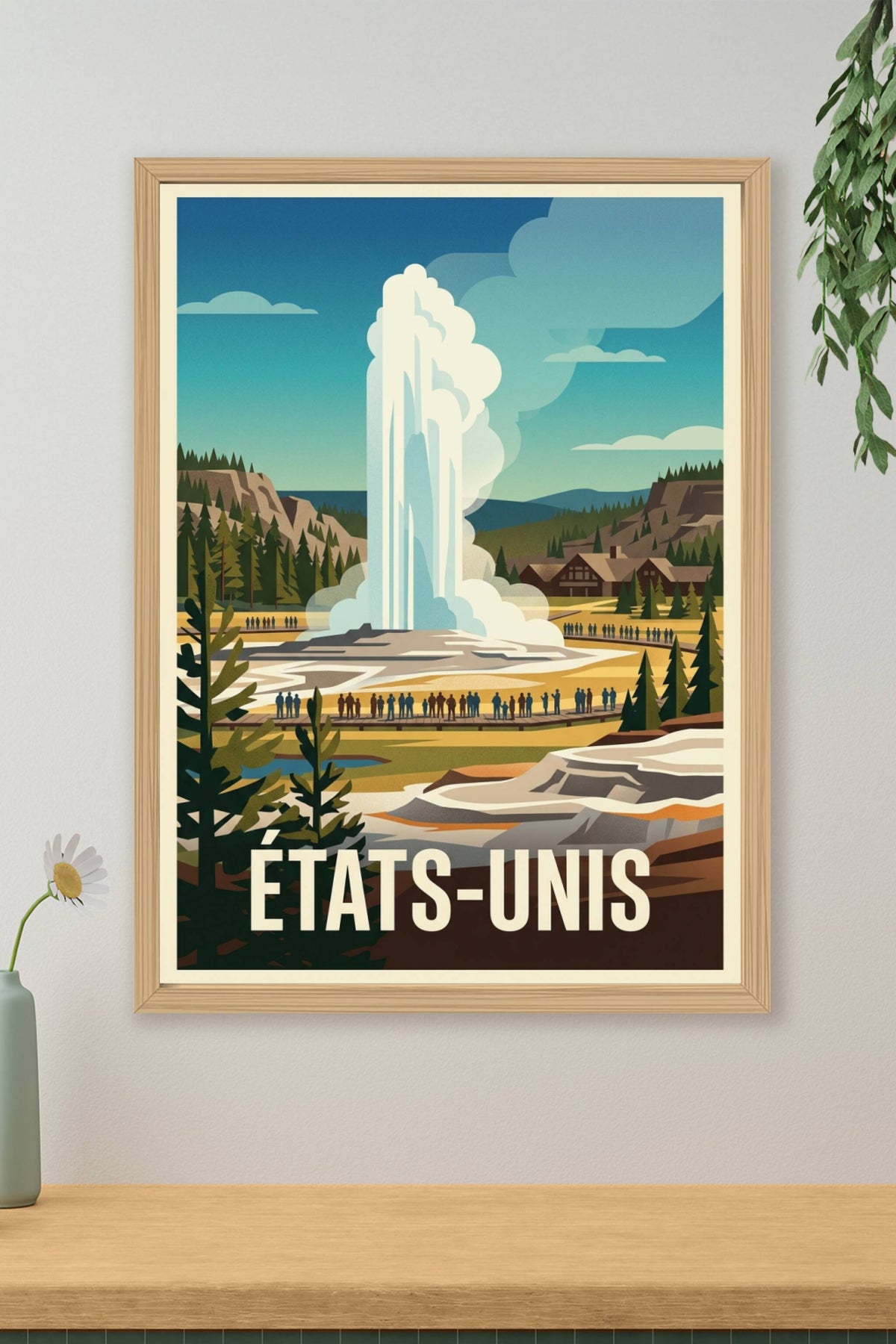 Affiche des États-Unis, Geyser de Yellowstone