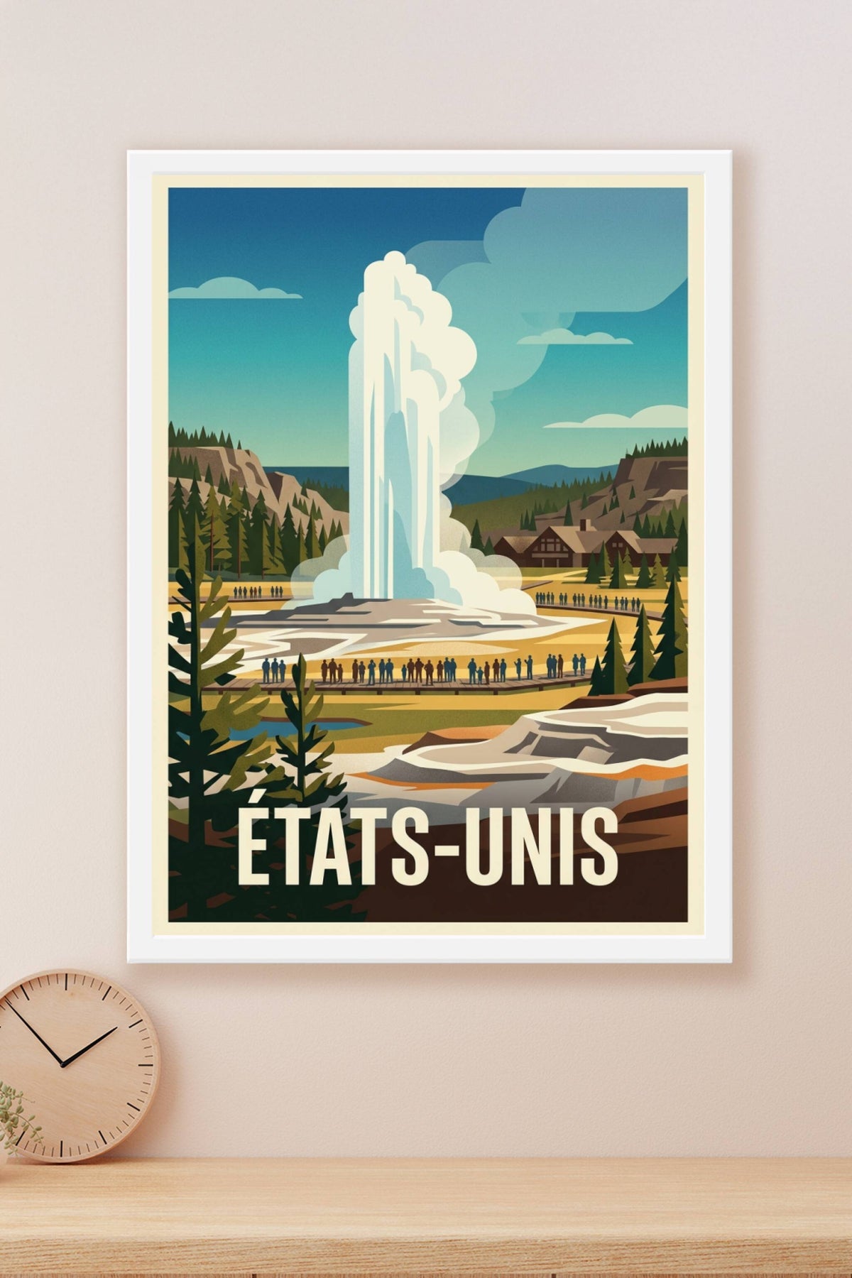 Affiche des États-Unis, Geyser de Yellowstone