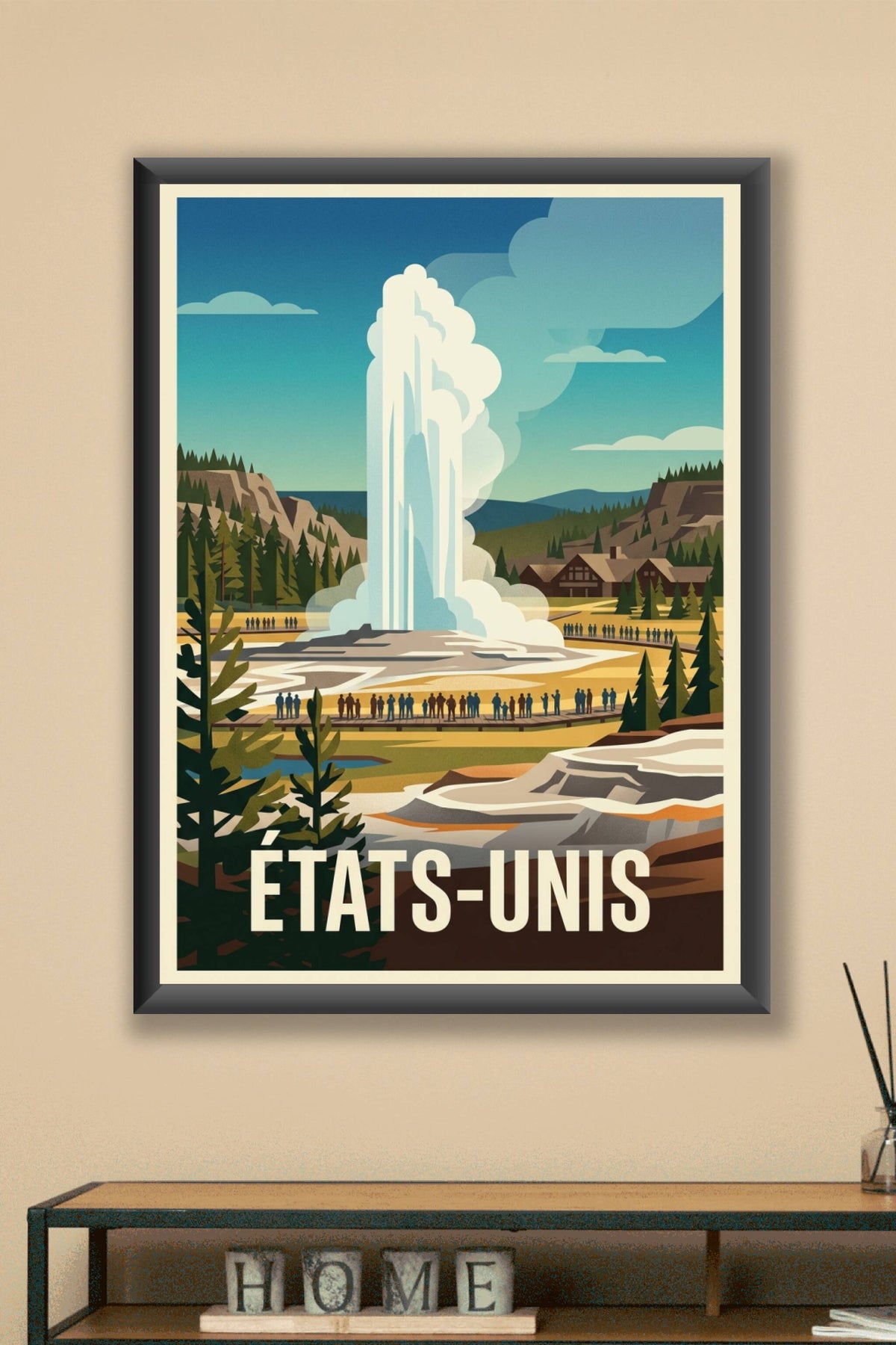 Affiche des États-Unis, Geyser de Yellowstone