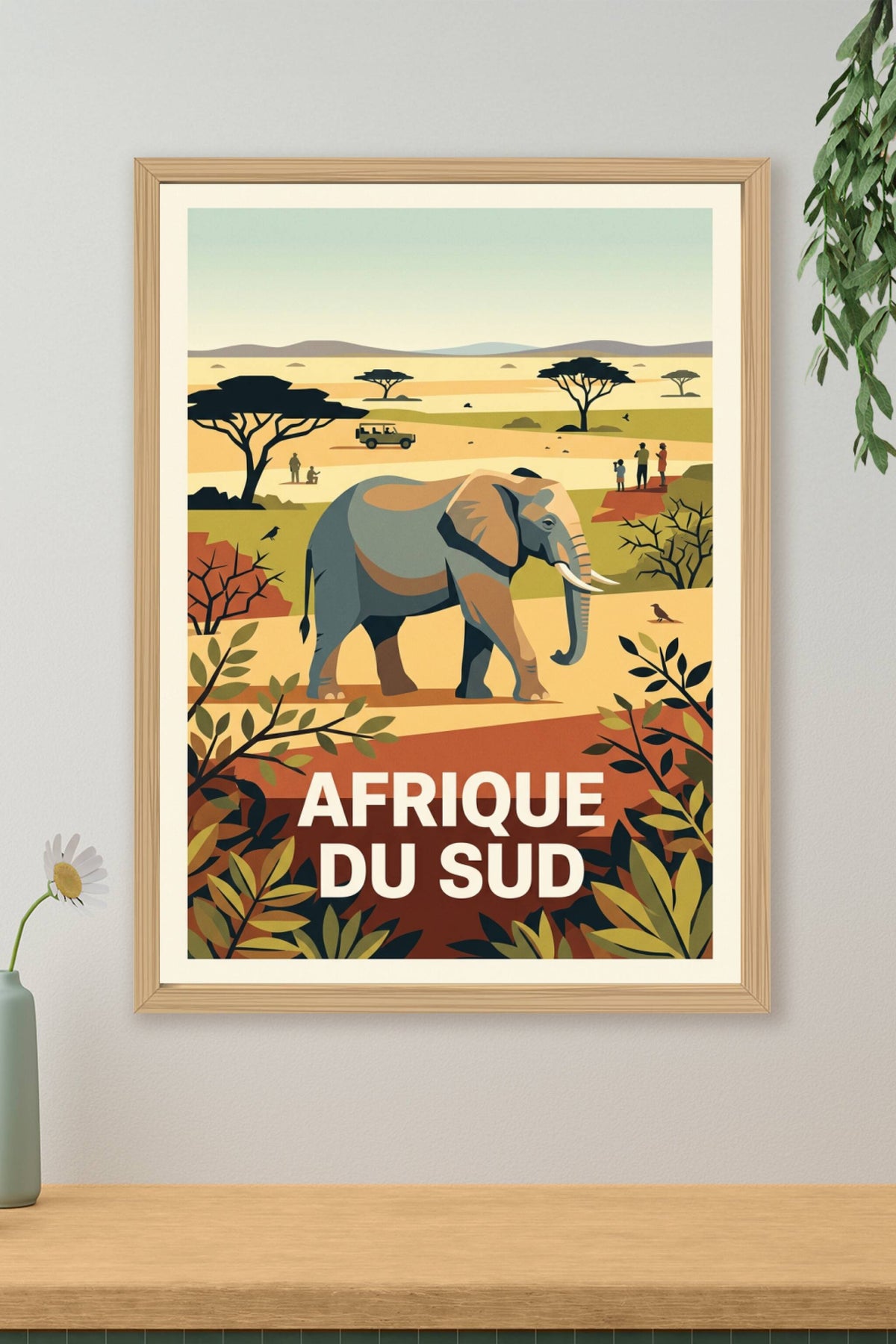 Affiche d'Afrique du Sud, poster savane