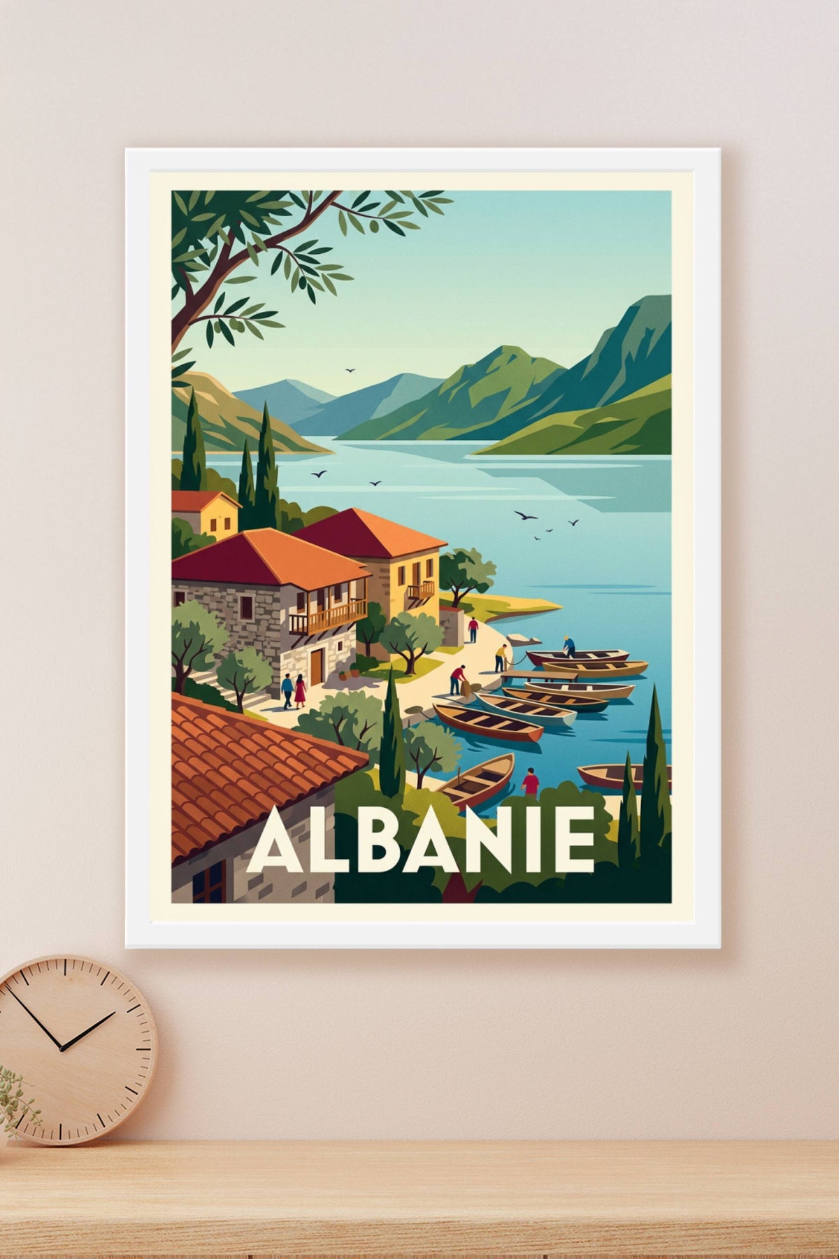 Affiche d'Albanie, paysage méditerranéen