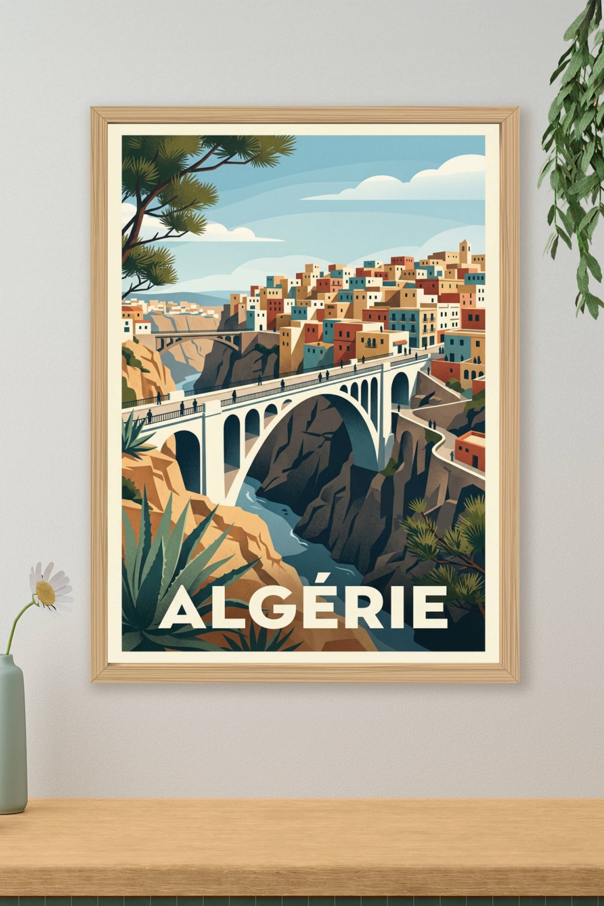 Affiche d'Algérie, ponts de Constantine