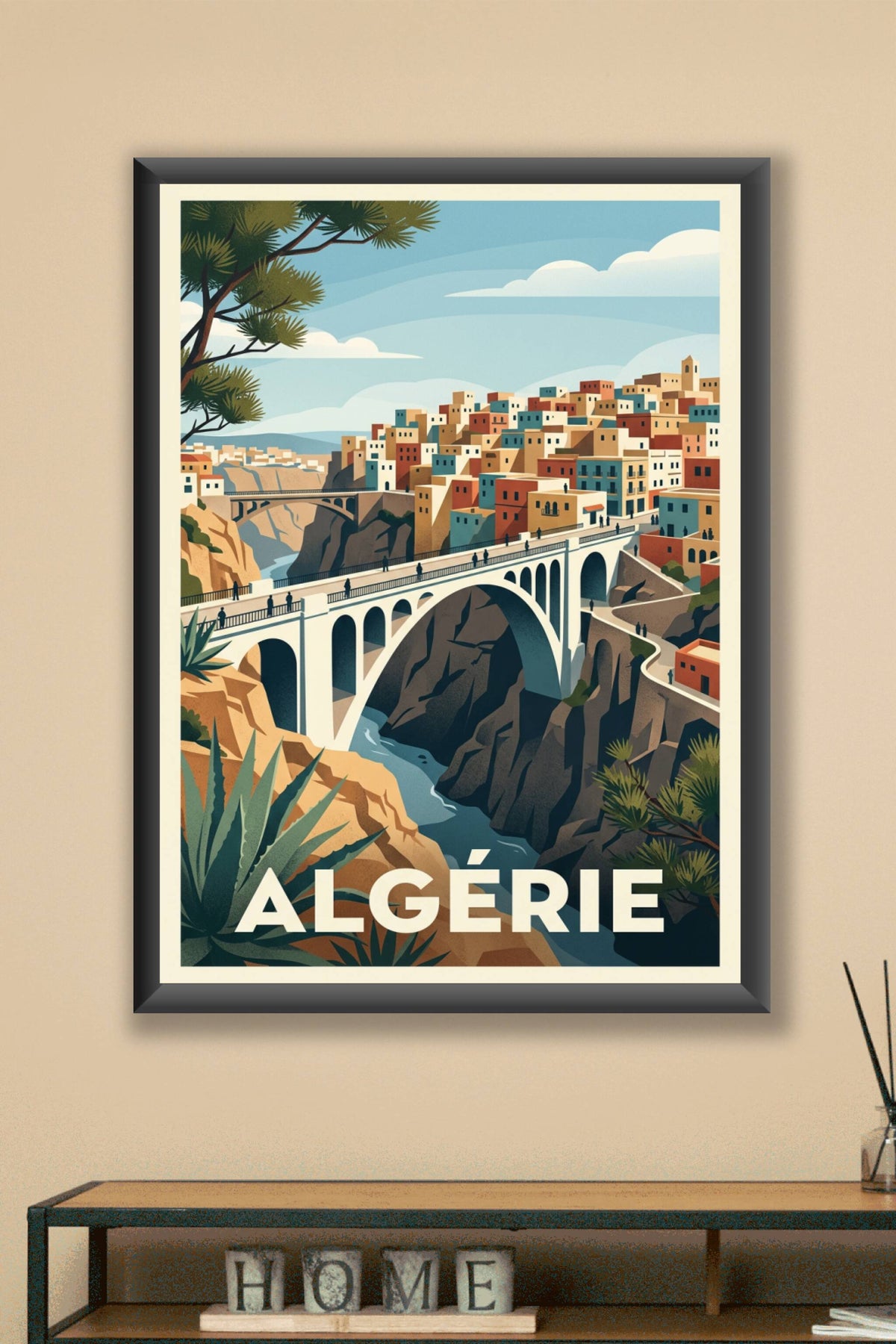 Affiche d'Algérie, ponts de Constantine