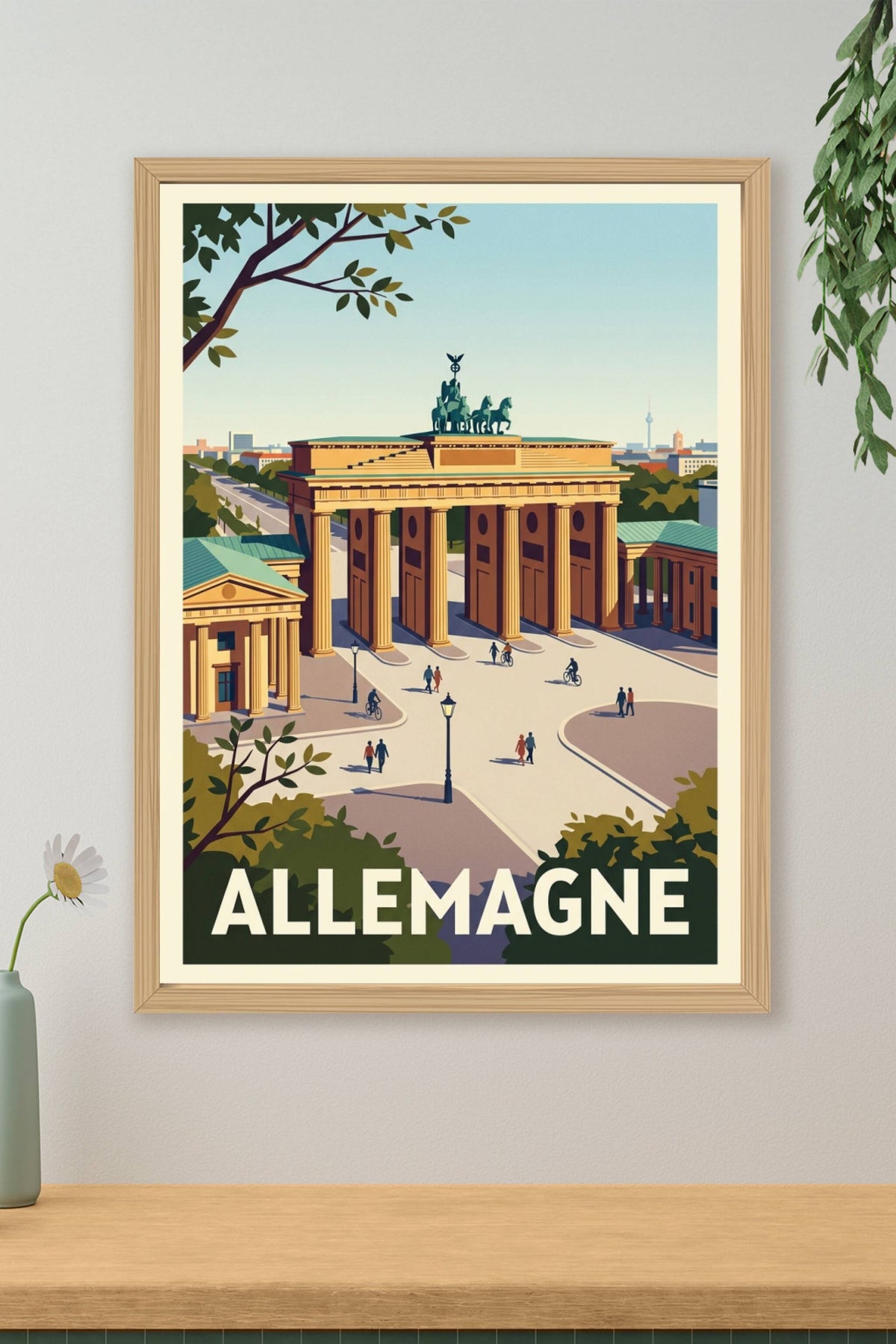 Affiche d'Allemagne, Porte de Brandebourg à Berlin