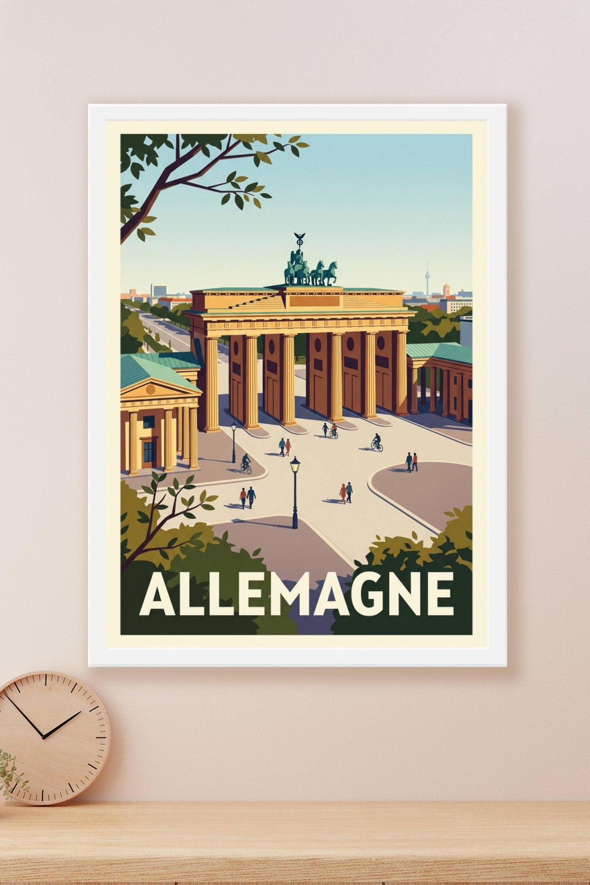 Affiche d'Allemagne, Porte de Brandebourg à Berlin