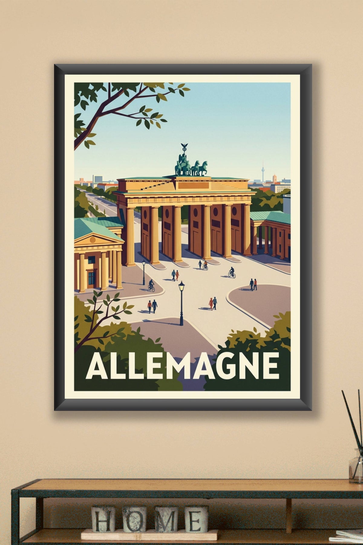 Affiche d'Allemagne, Porte de Brandebourg à Berlin