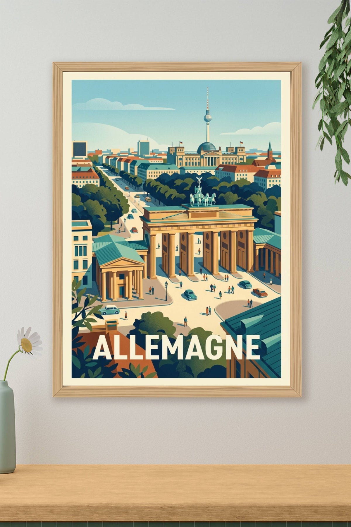Affiche d'Allemagne, Porte de Brandebourg