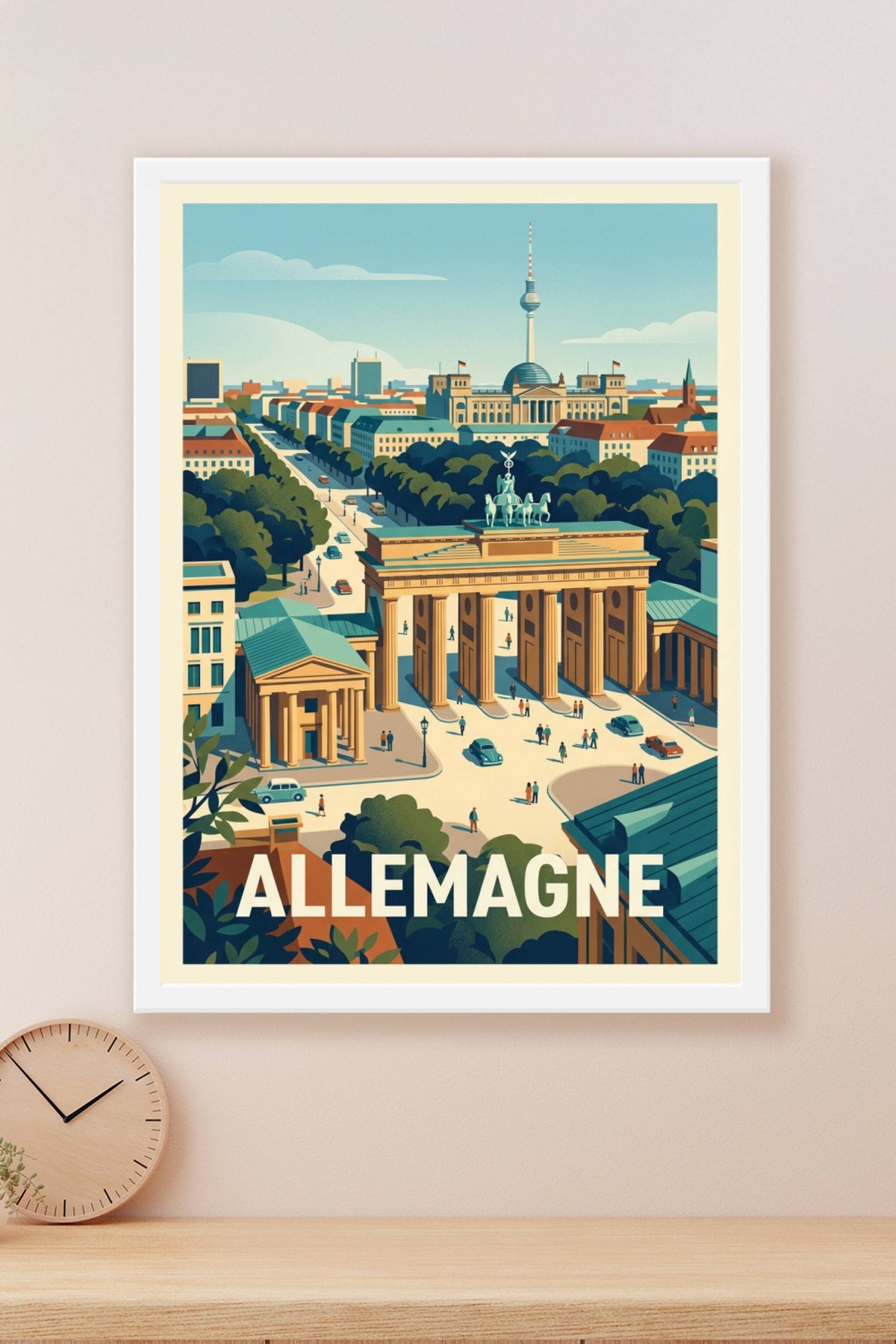 Affiche d'Allemagne, Porte de Brandebourg