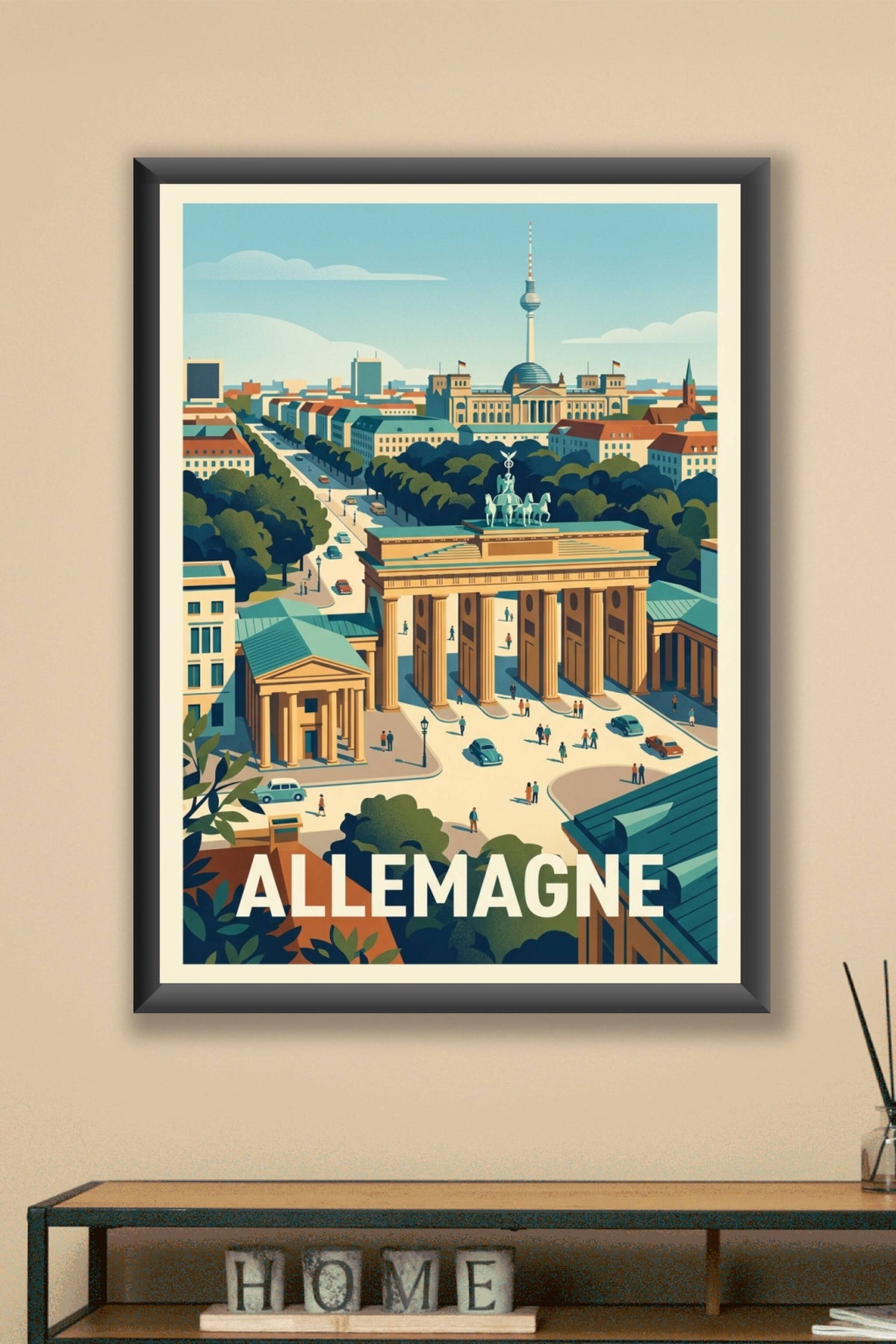 Affiche d'Allemagne, Porte de Brandebourg
