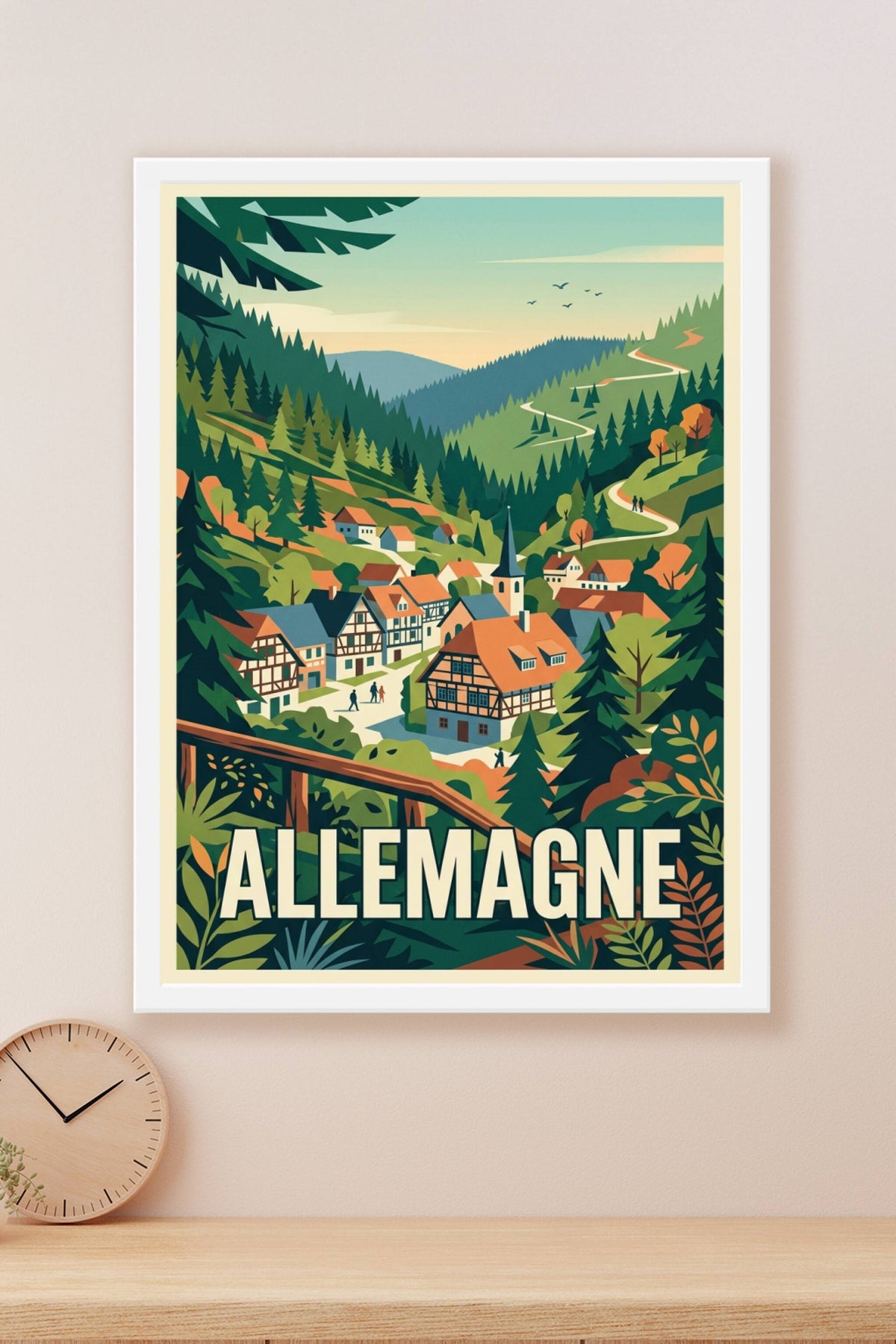 Affiche d'Allemagne, village de Forêt-Noire