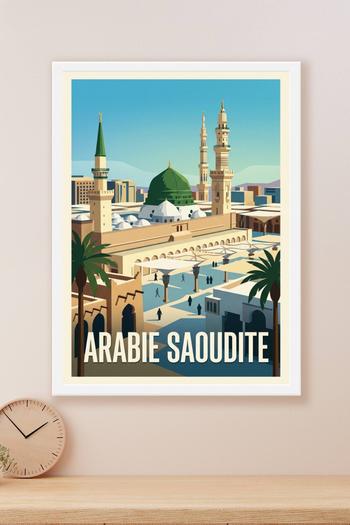 Affiche d'Arabie Saoudite, dôme vert Médine