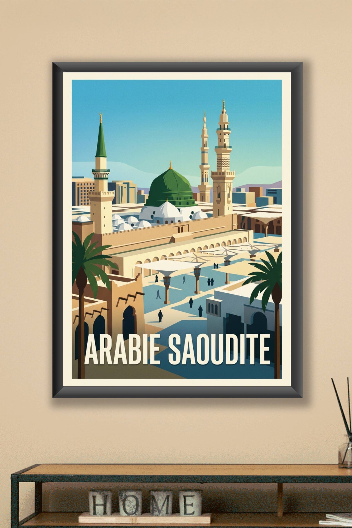 Affiche d'Arabie Saoudite, dôme vert Médine