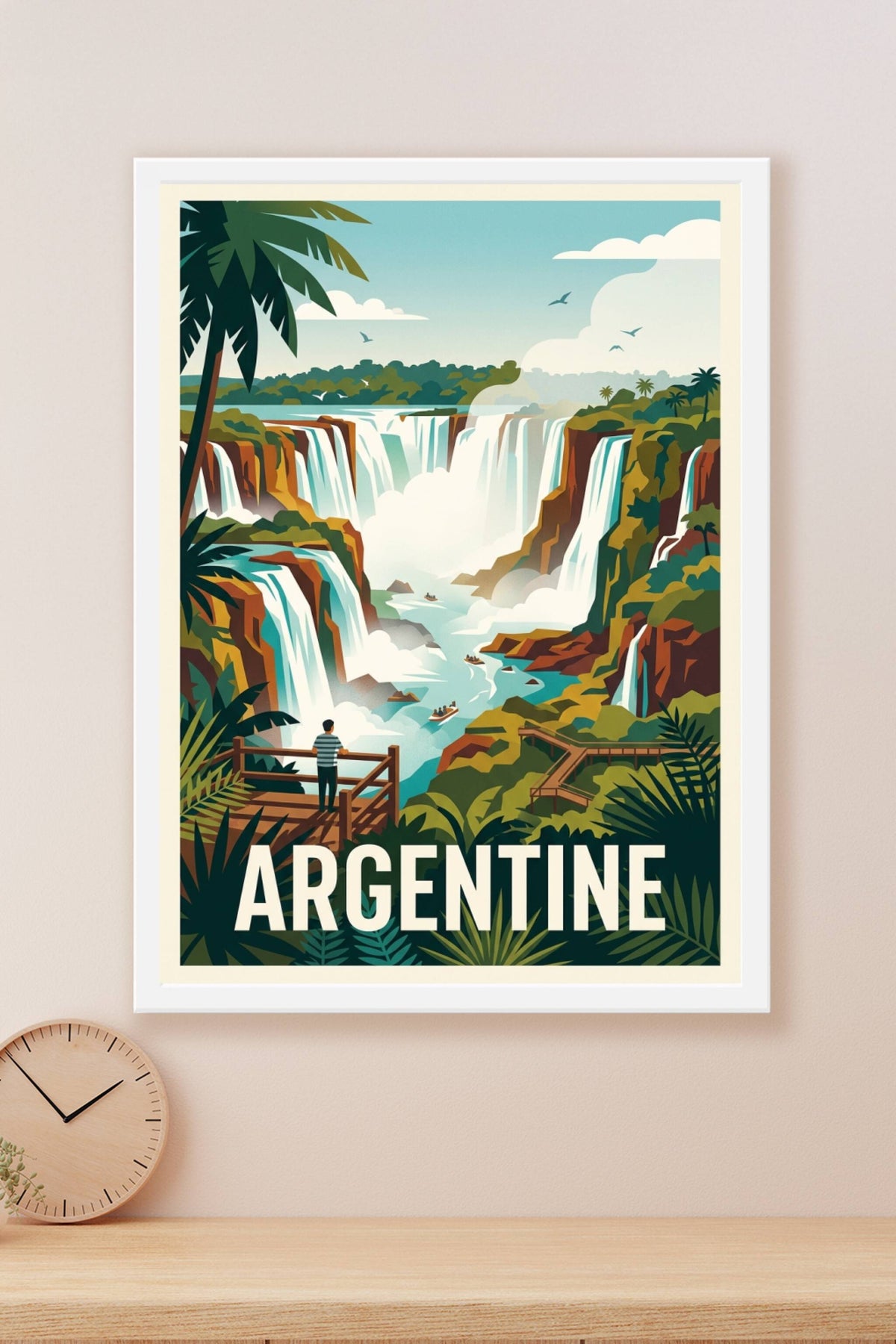 Affiche d'Argentine, poster chutes d'Iguazú