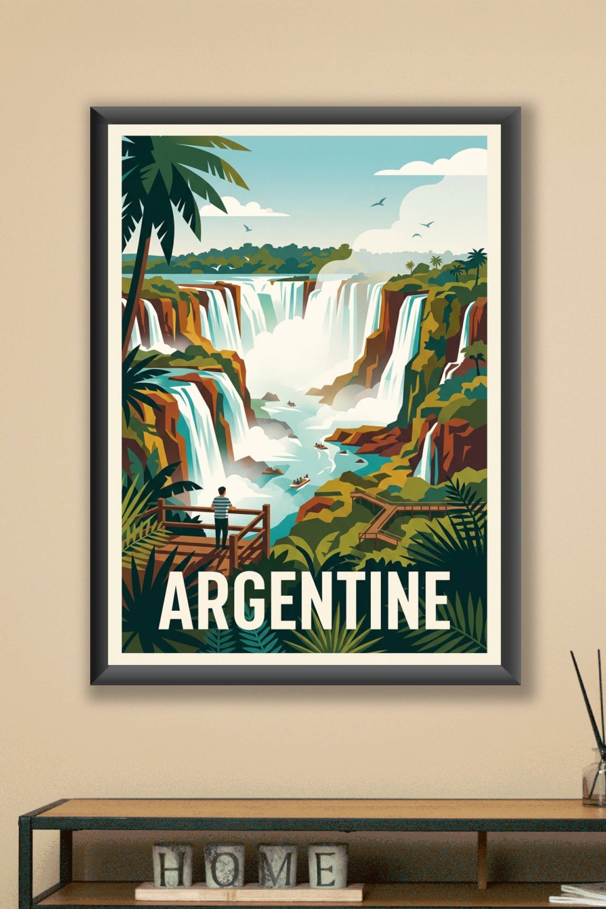 Affiche d'Argentine, poster chutes d'Iguazú