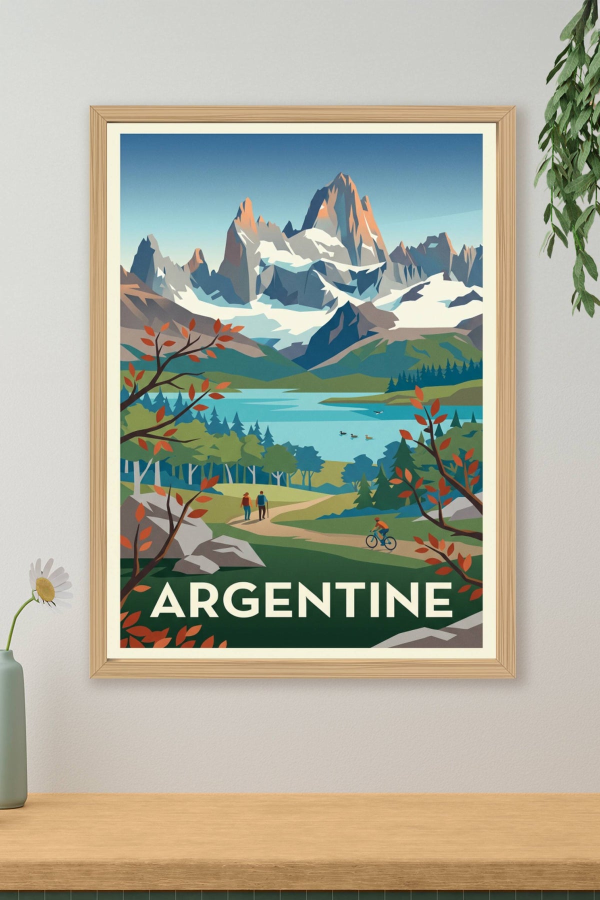 Affiche d'Argentine, mont Fitz Roy