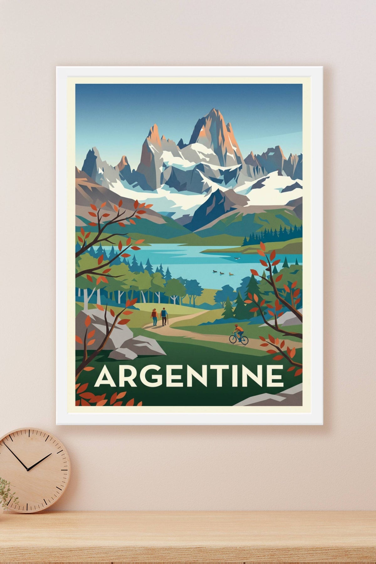 Affiche d'Argentine, mont Fitz Roy