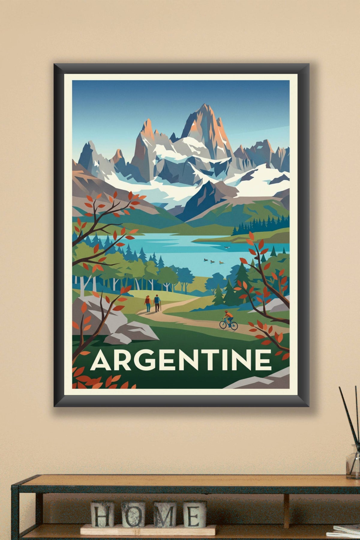 Affiche d'Argentine, mont Fitz Roy
