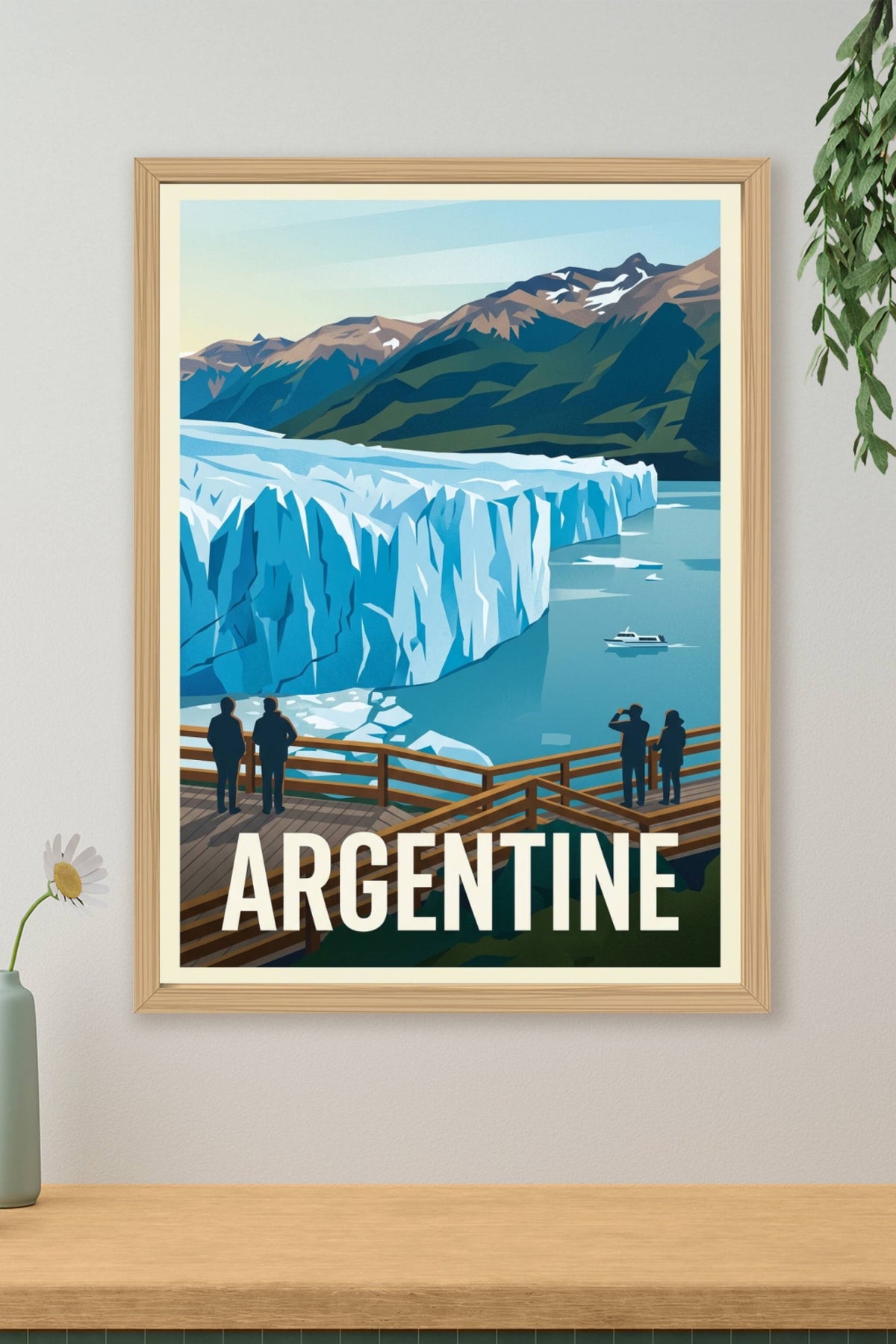 Affiche d'Argentine, poster glacier de Patagonie