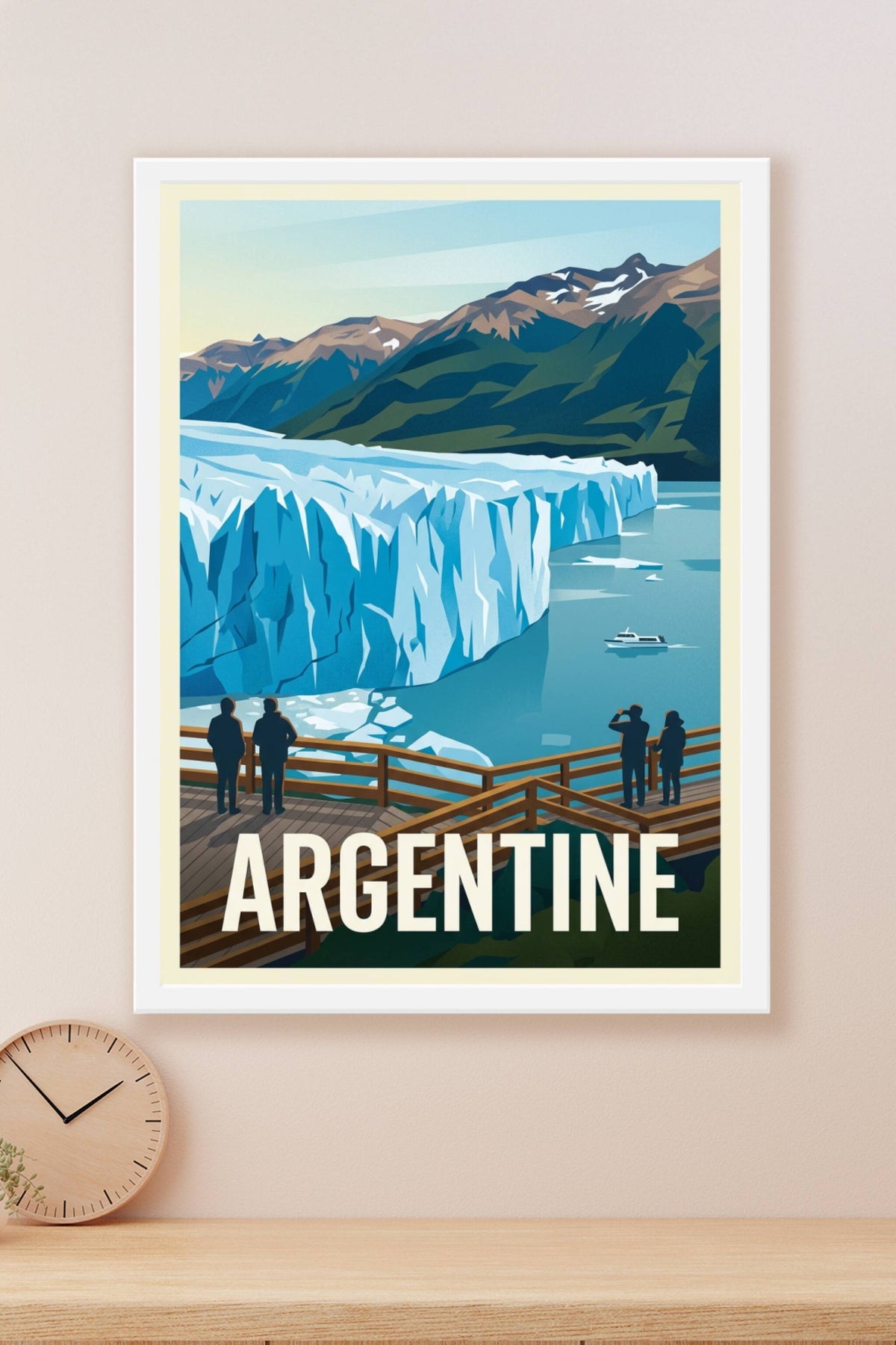 Affiche d'Argentine, poster glacier de Patagonie