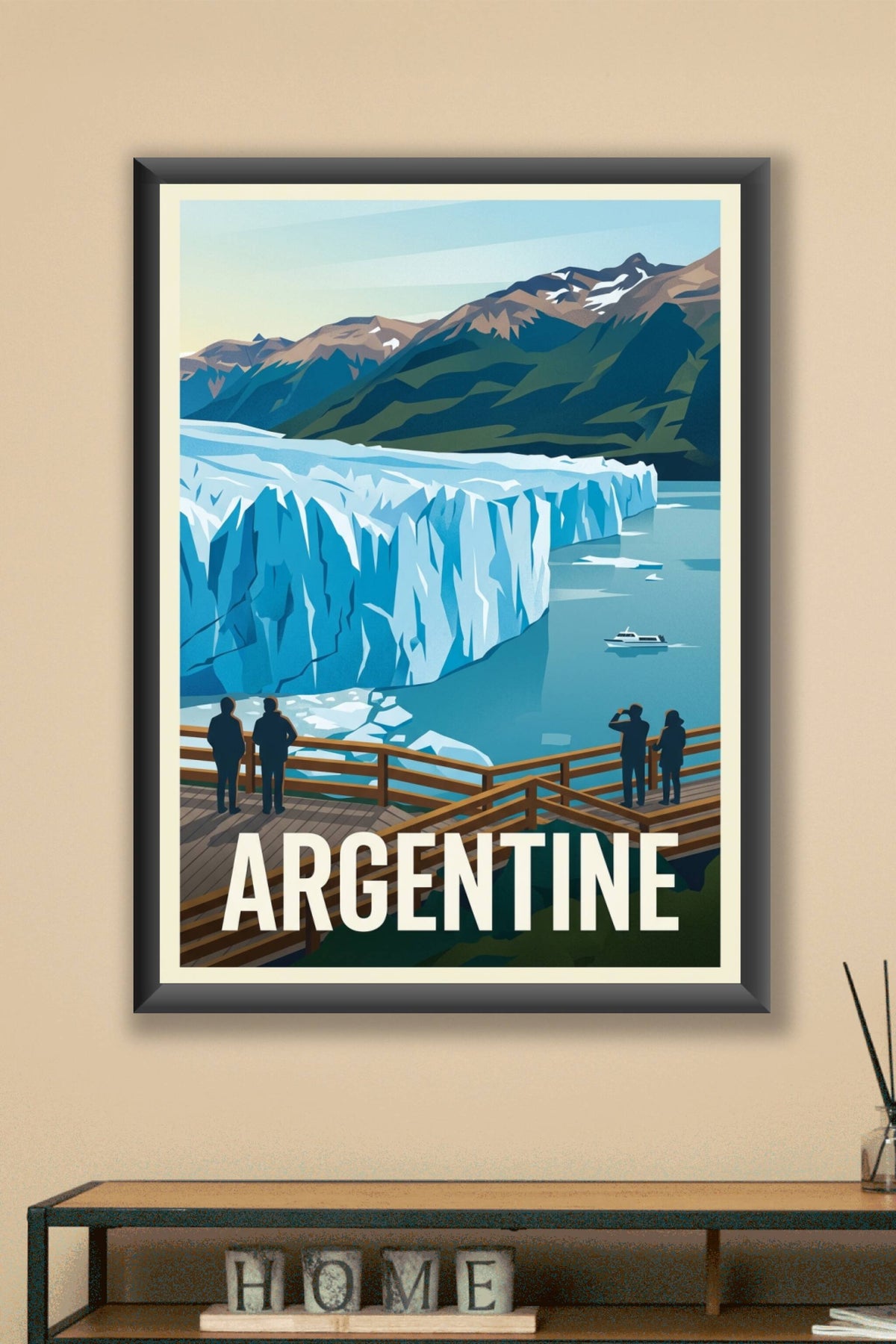 Affiche d'Argentine, poster glacier de Patagonie