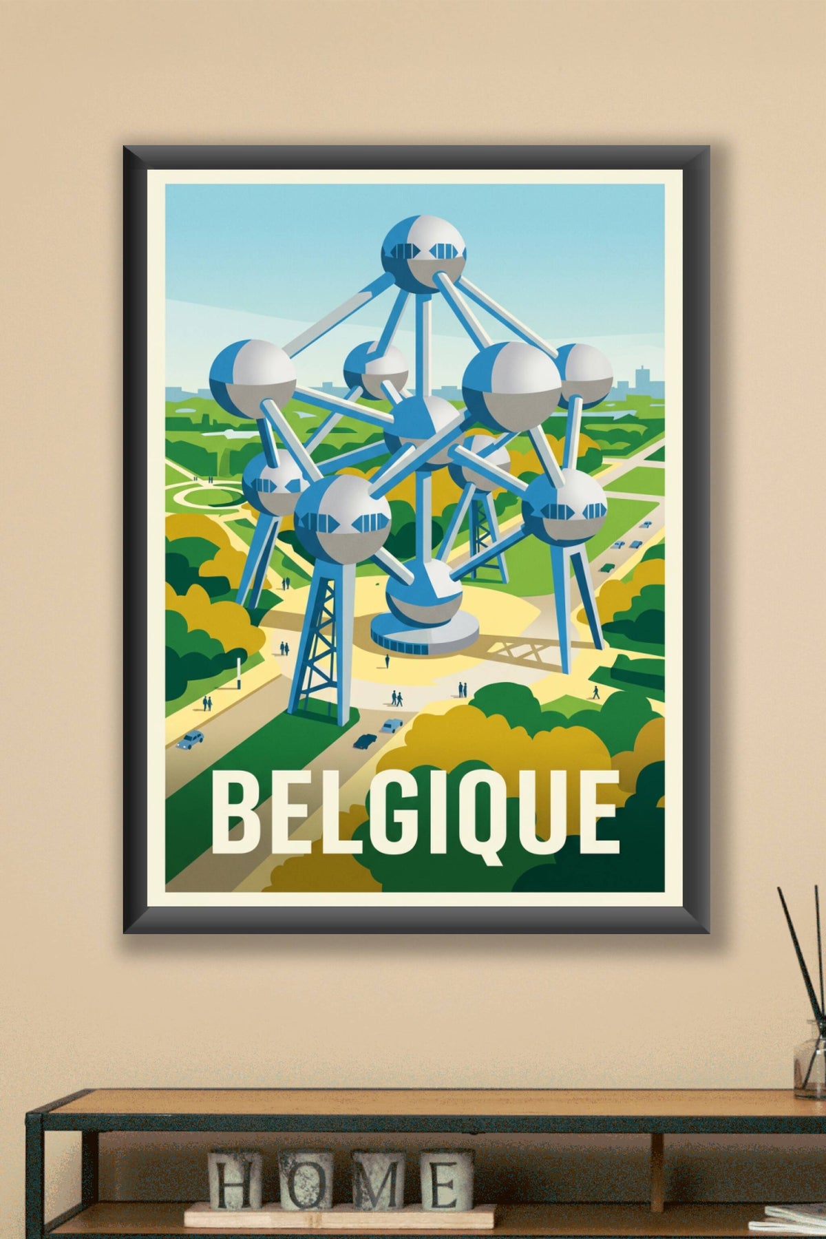 Poster de Belgique, l'Atomium de Bruxelles
