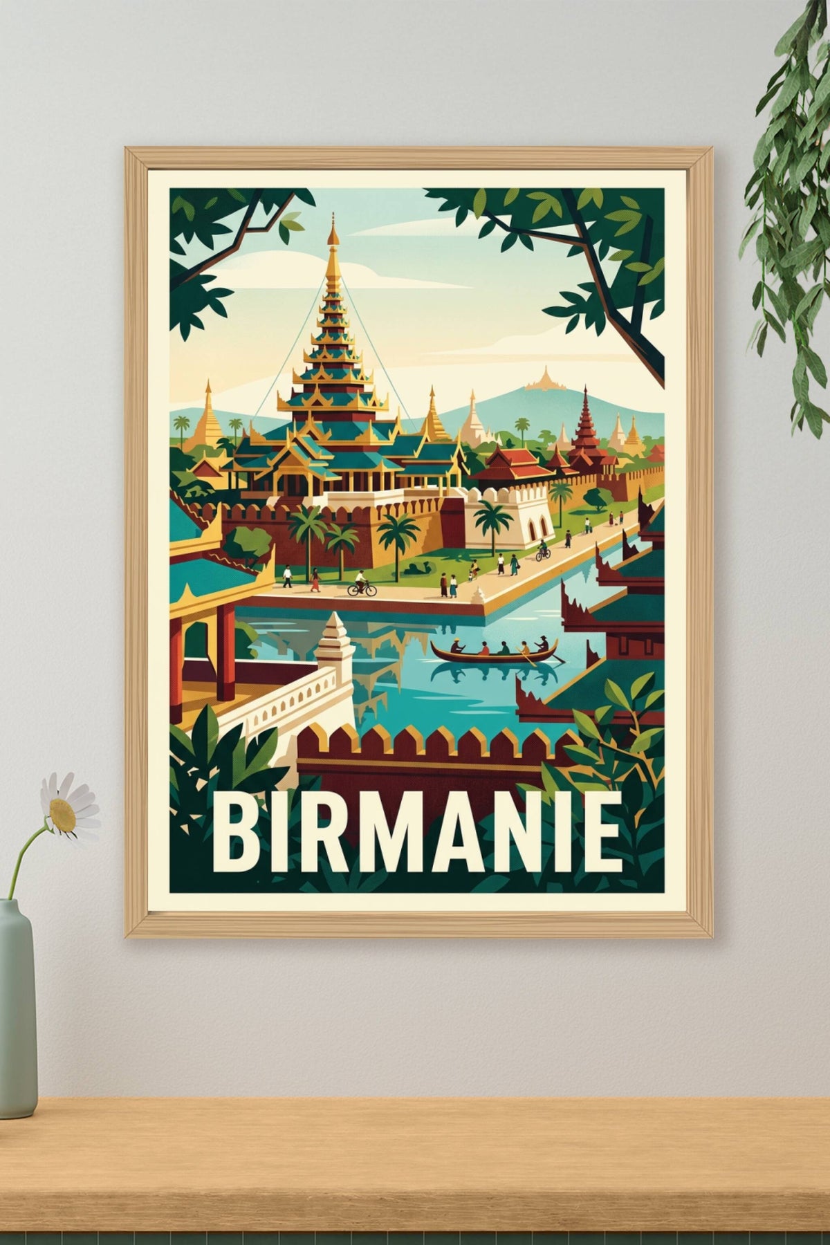 Poster de Birmanie, temples et pagodes