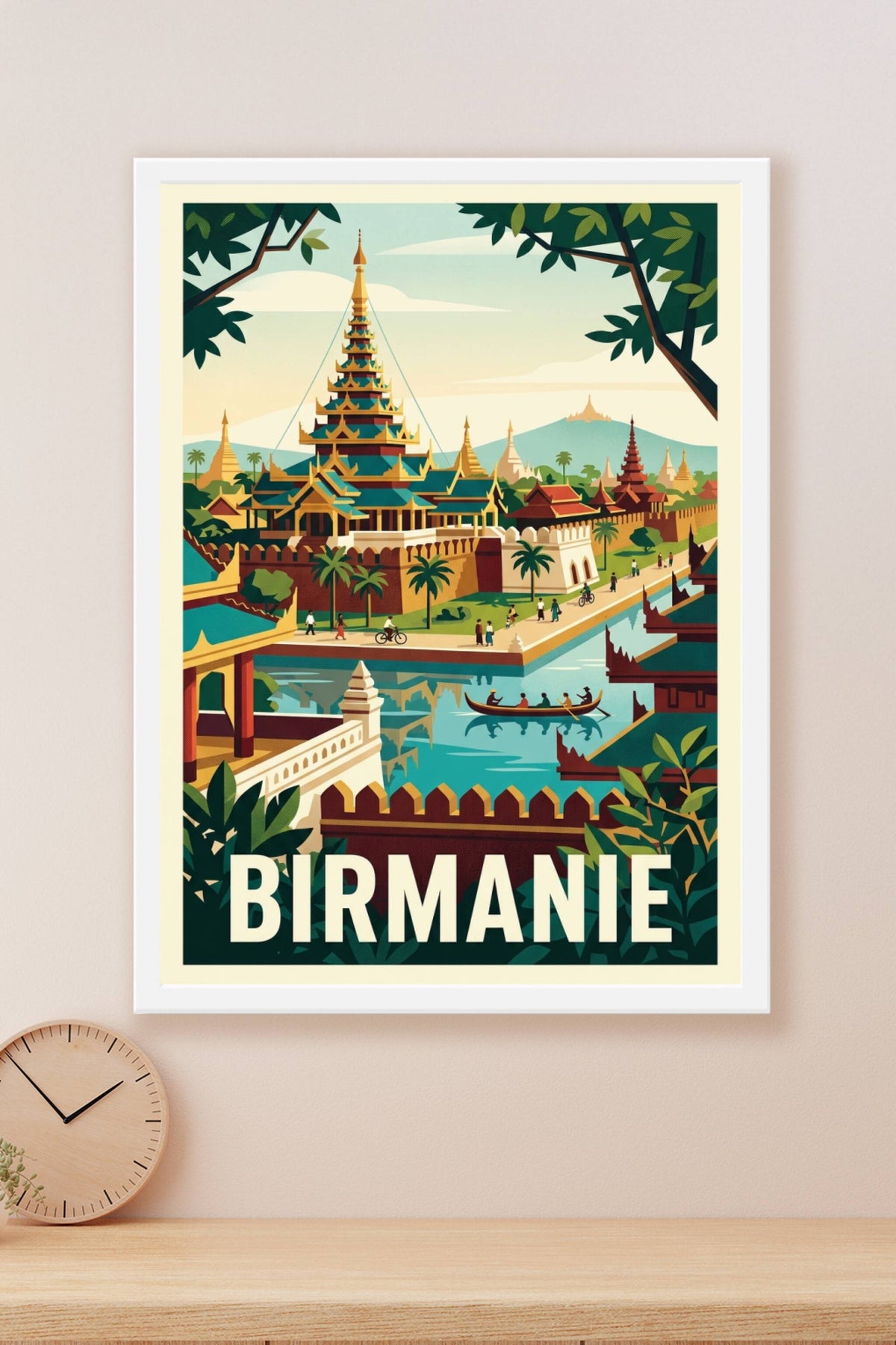 Poster de Birmanie, temples et pagodes